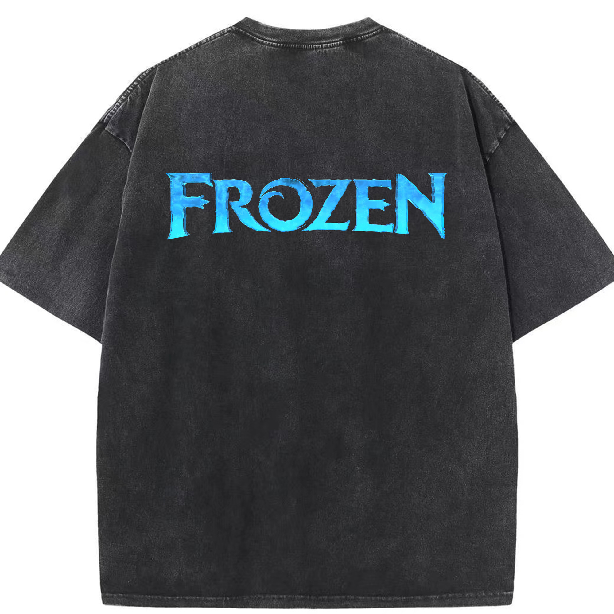 （画像用） アナと雪の女王 アンナ エルサ Frozen Anna Elsa 綿100% ヴィンテージ風 半袖Tシャツ（背面プリント）