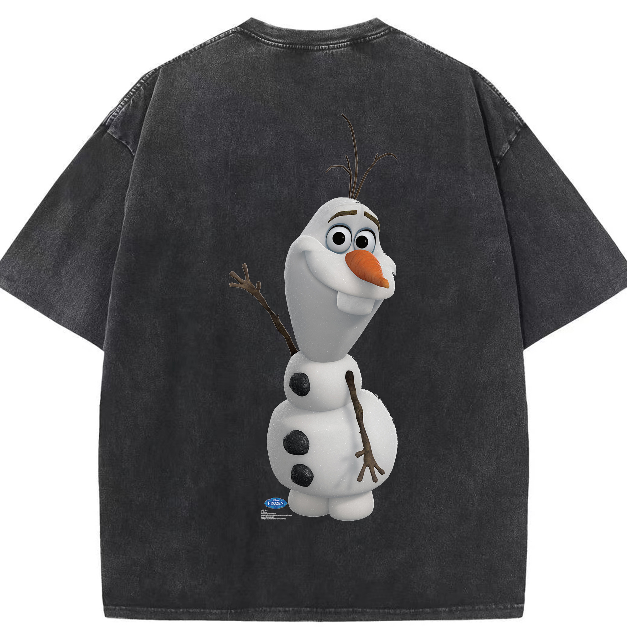 （画像用） アナと雪の女王 アンナ エルサ Frozen Anna Elsa 綿100% ヴィンテージ風 半袖Tシャツ（背面プリント）