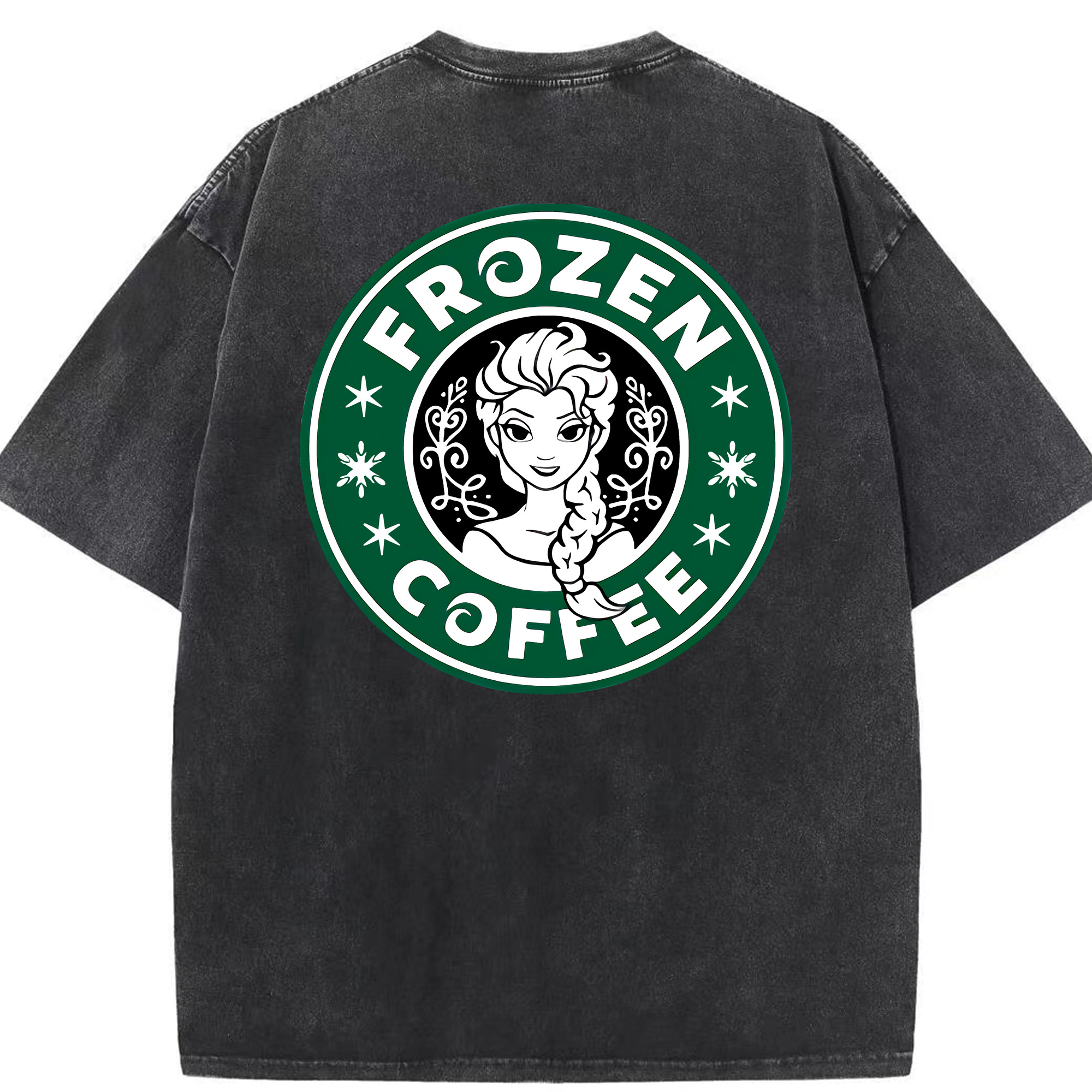 （画像用） アナと雪の女王 アンナ エルサ Frozen Anna Elsa 綿100% ヴィンテージ風 半袖Tシャツ（背面プリント）