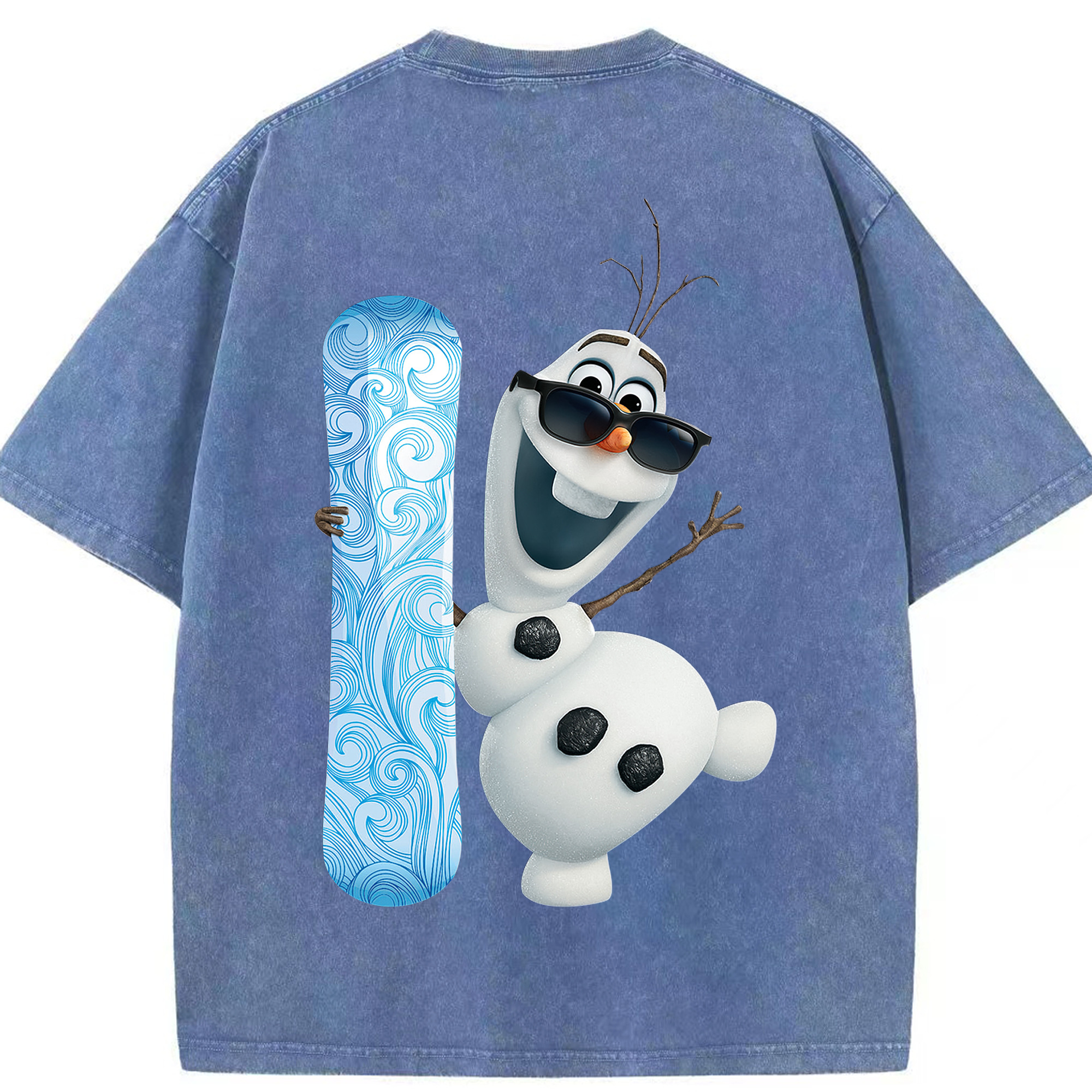 （画像用） アナと雪の女王 アンナ エルサ Frozen Anna Elsa 綿100% ヴィンテージ風 半袖Tシャツ（背面プリント）
