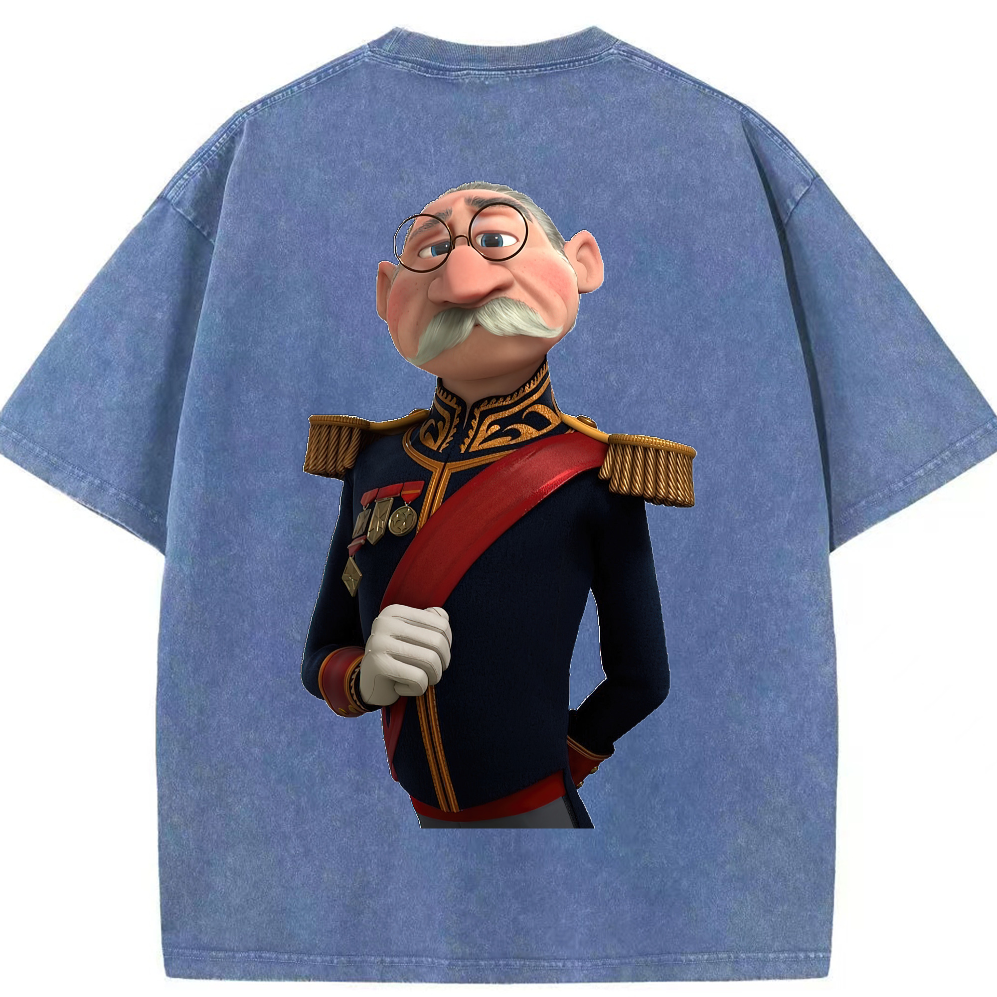 （画像用） アナと雪の女王 アンナ エルサ Frozen Anna Elsa 綿100% ヴィンテージ風 半袖Tシャツ（背面プリント）