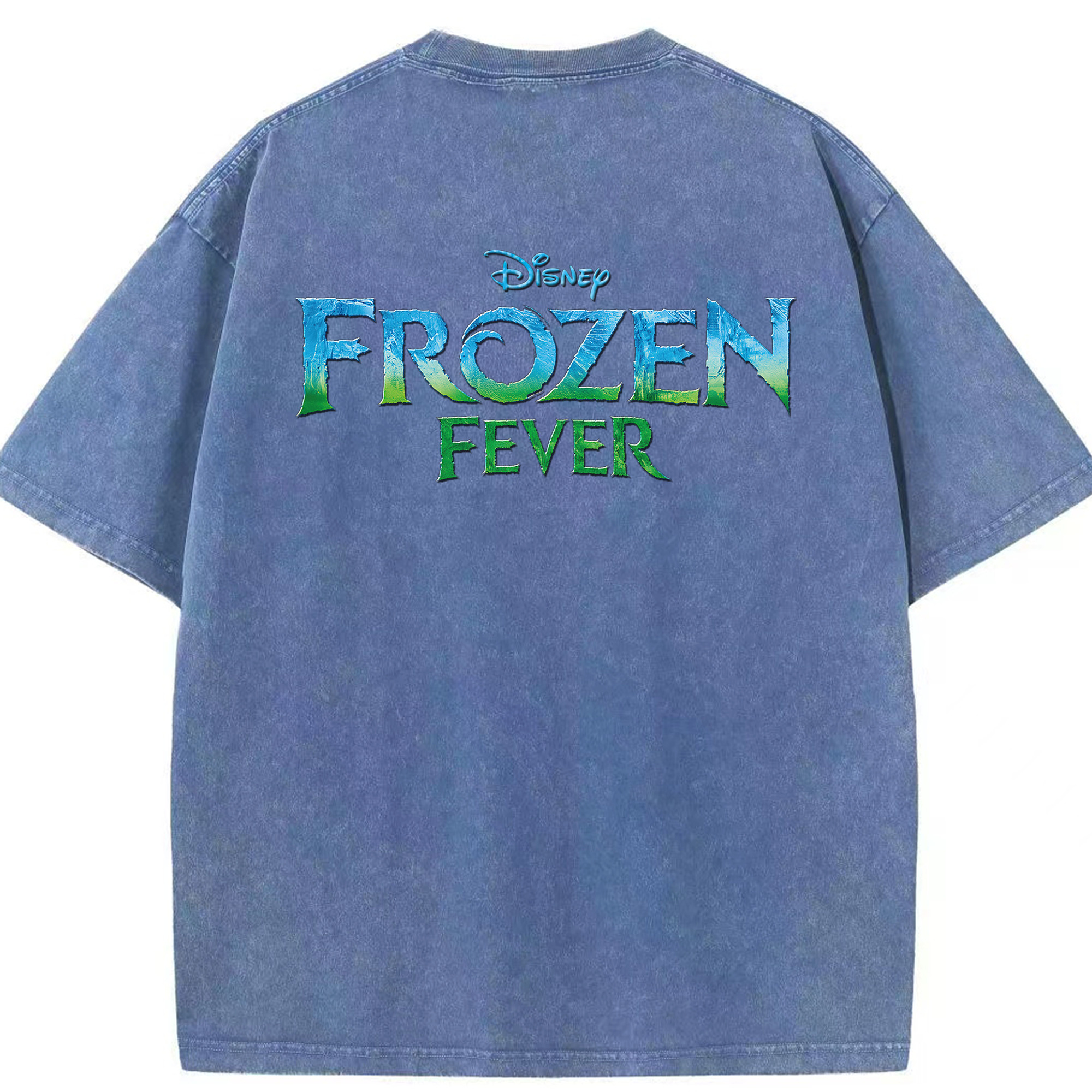 （画像用） アナと雪の女王 アンナ エルサ Frozen Anna Elsa 綿100% ヴィンテージ風 半袖Tシャツ（背面プリント）