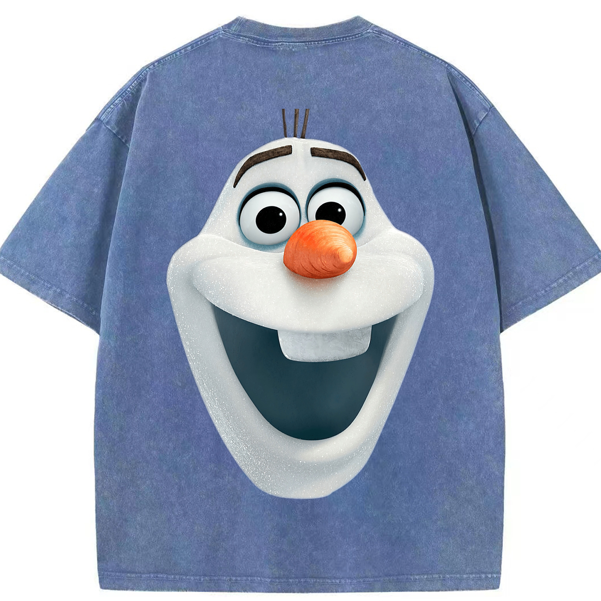 （画像用） アナと雪の女王 アンナ エルサ Frozen Anna Elsa 綿100% ヴィンテージ風 半袖Tシャツ（背面プリント）