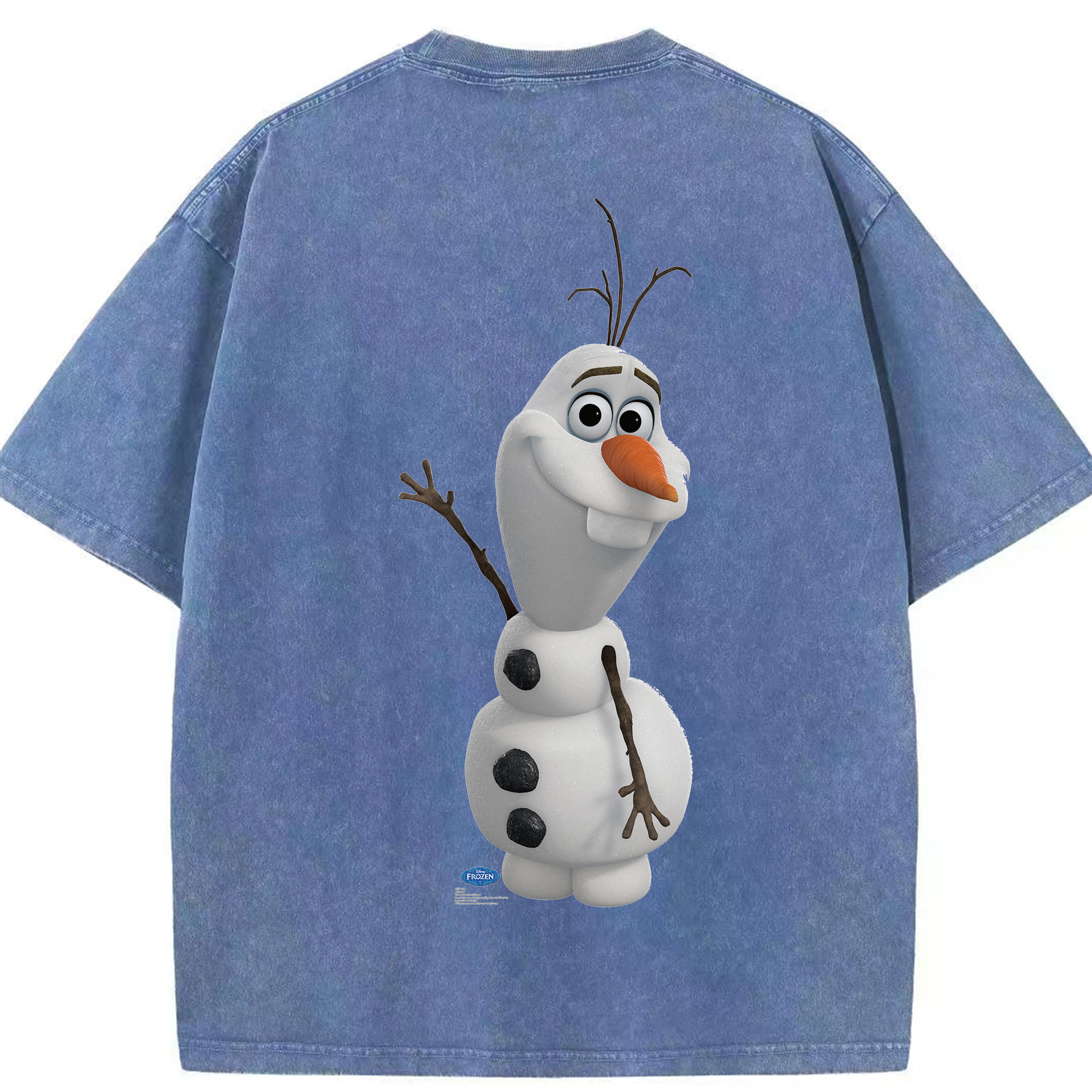 （画像用） アナと雪の女王 アンナ エルサ Frozen Anna Elsa 綿100% ヴィンテージ風 半袖Tシャツ（背面プリント）