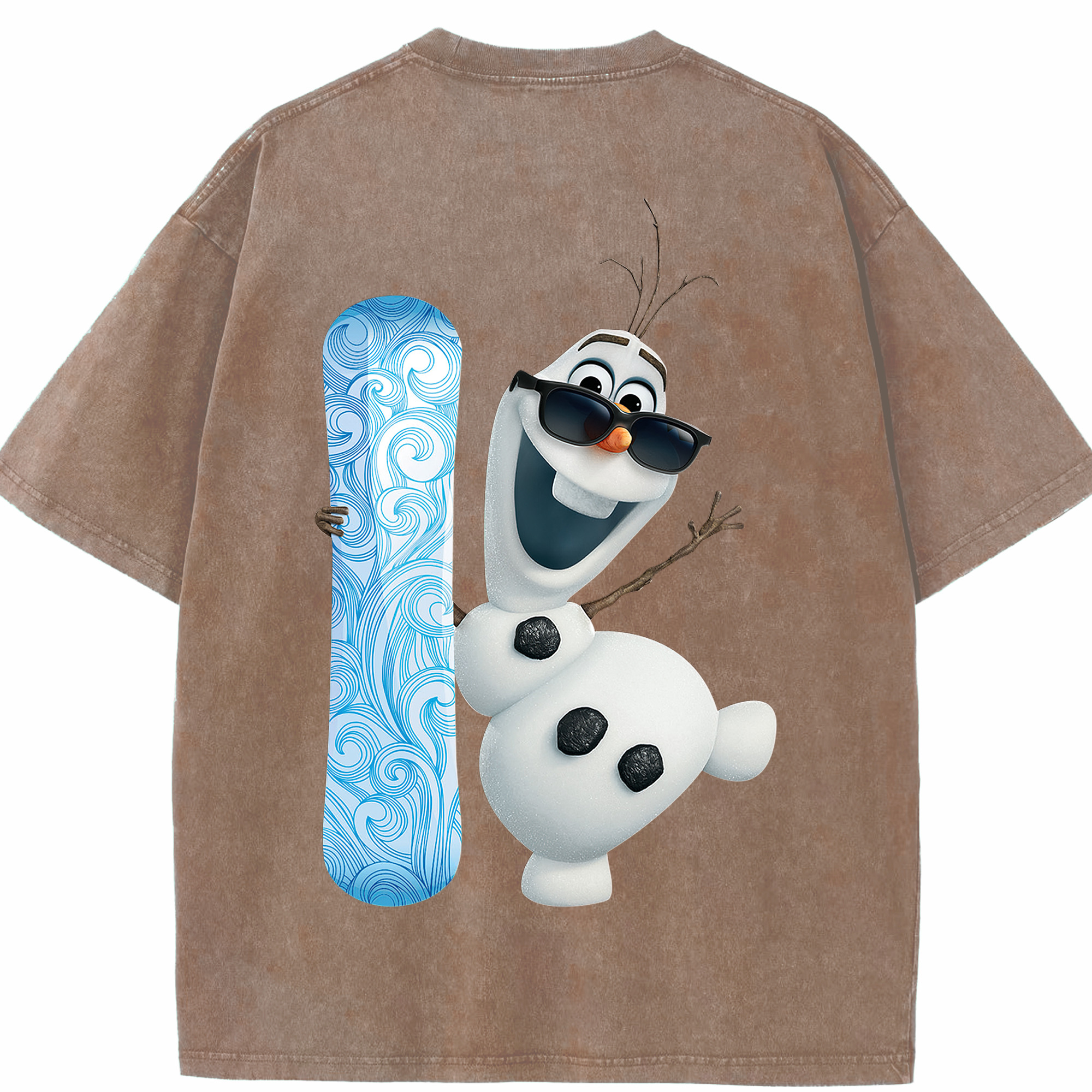 （画像用） アナと雪の女王 アンナ エルサ Frozen Anna Elsa 綿100% ヴィンテージ風 半袖Tシャツ（背面プリント）