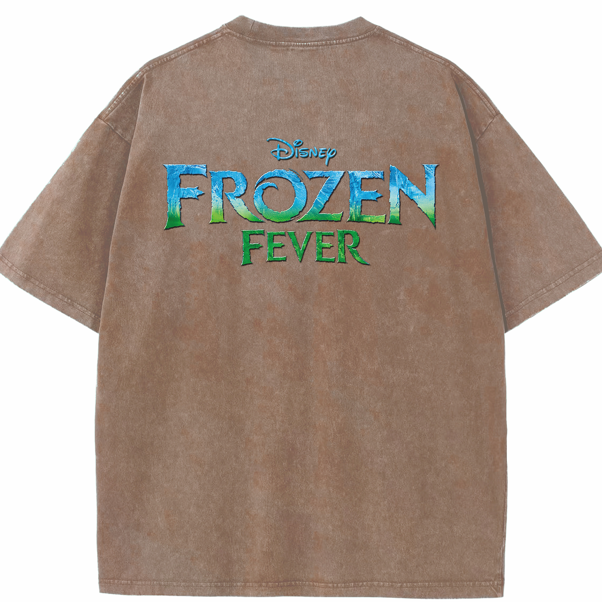 （画像用） アナと雪の女王 アンナ エルサ Frozen Anna Elsa 綿100% ヴィンテージ風 半袖Tシャツ（背面プリント）