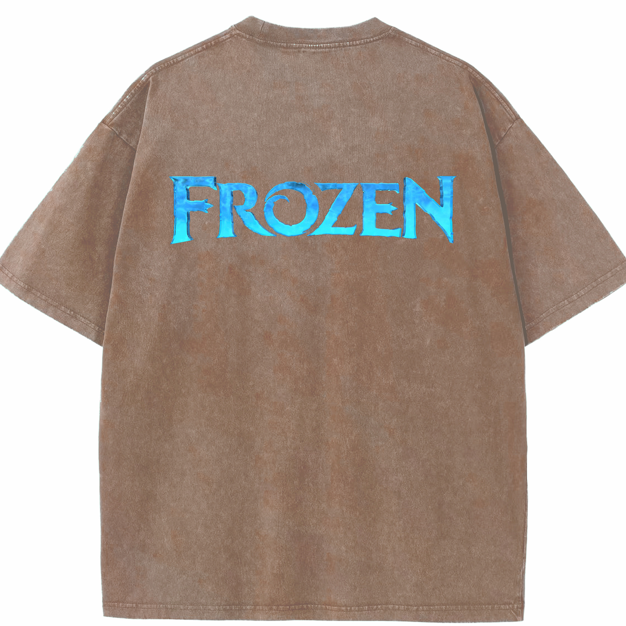 （画像用） アナと雪の女王 アンナ エルサ Frozen Anna Elsa 綿100% ヴィンテージ風 半袖Tシャツ（背面プリント）