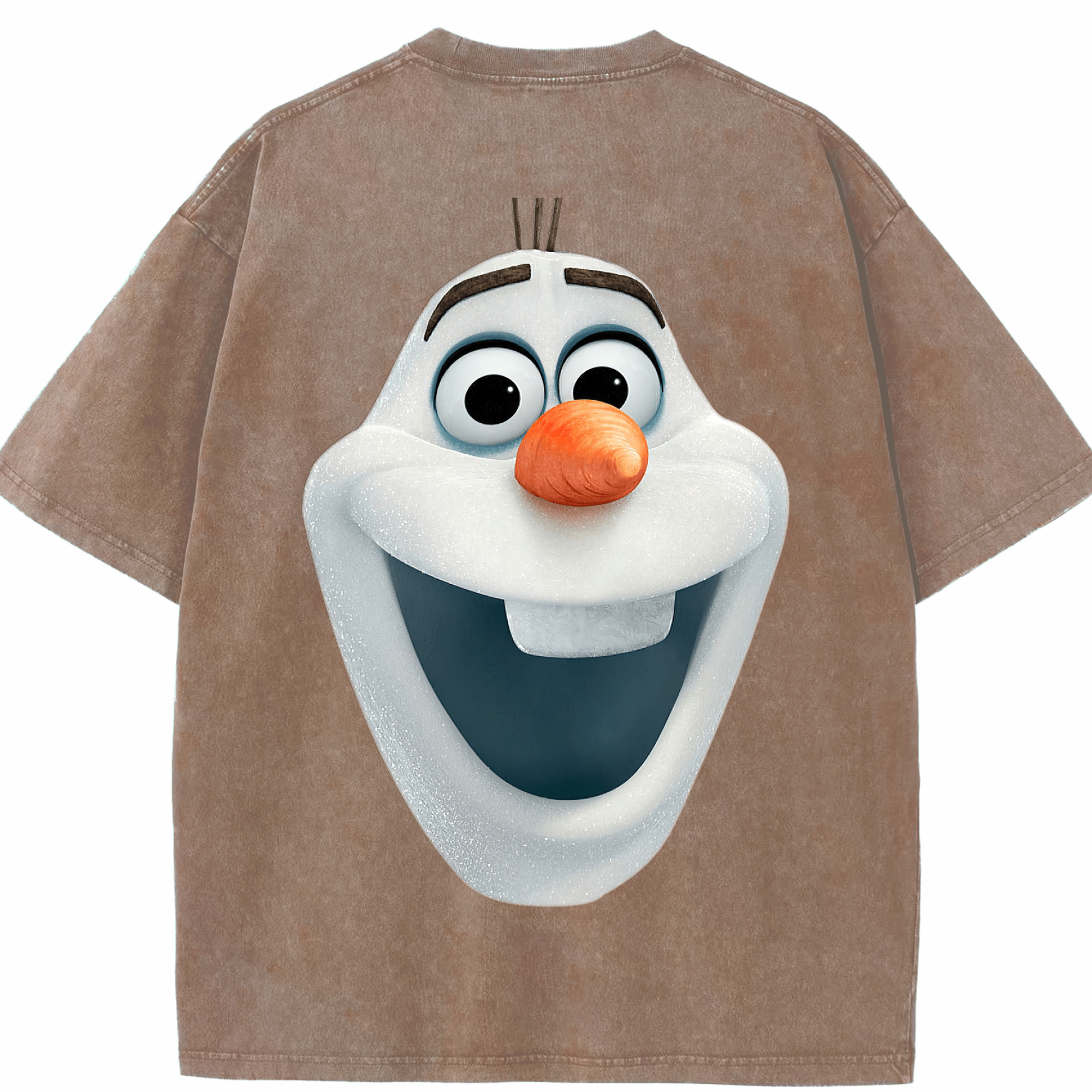 （画像用） アナと雪の女王 アンナ エルサ Frozen Anna Elsa 綿100% ヴィンテージ風 半袖Tシャツ（背面プリント）
