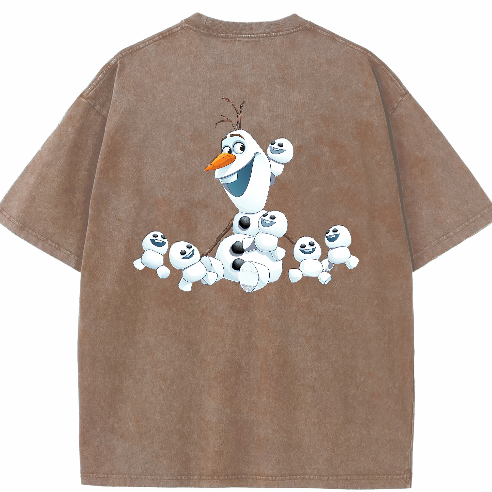 （画像用） アナと雪の女王 アンナ エルサ Frozen Anna Elsa 綿100% ヴィンテージ風 半袖Tシャツ（背面プリント）