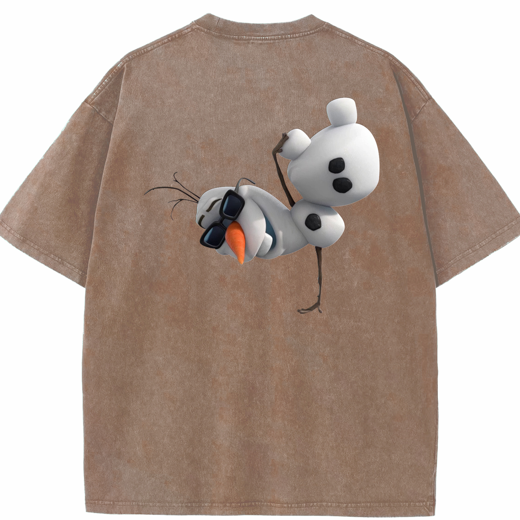 （画像用） アナと雪の女王 アンナ エルサ Frozen Anna Elsa 綿100% ヴィンテージ風 半袖Tシャツ（背面プリント）