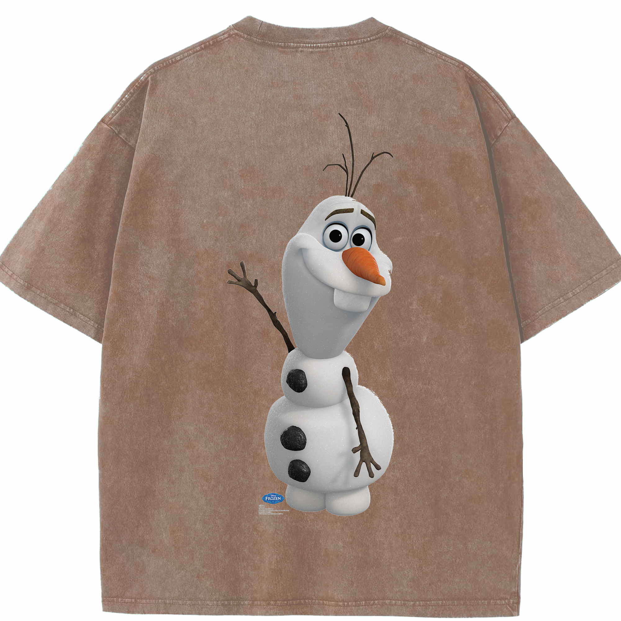 （画像用） アナと雪の女王 アンナ エルサ Frozen Anna Elsa 綿100% ヴィンテージ風 半袖Tシャツ（背面プリント）