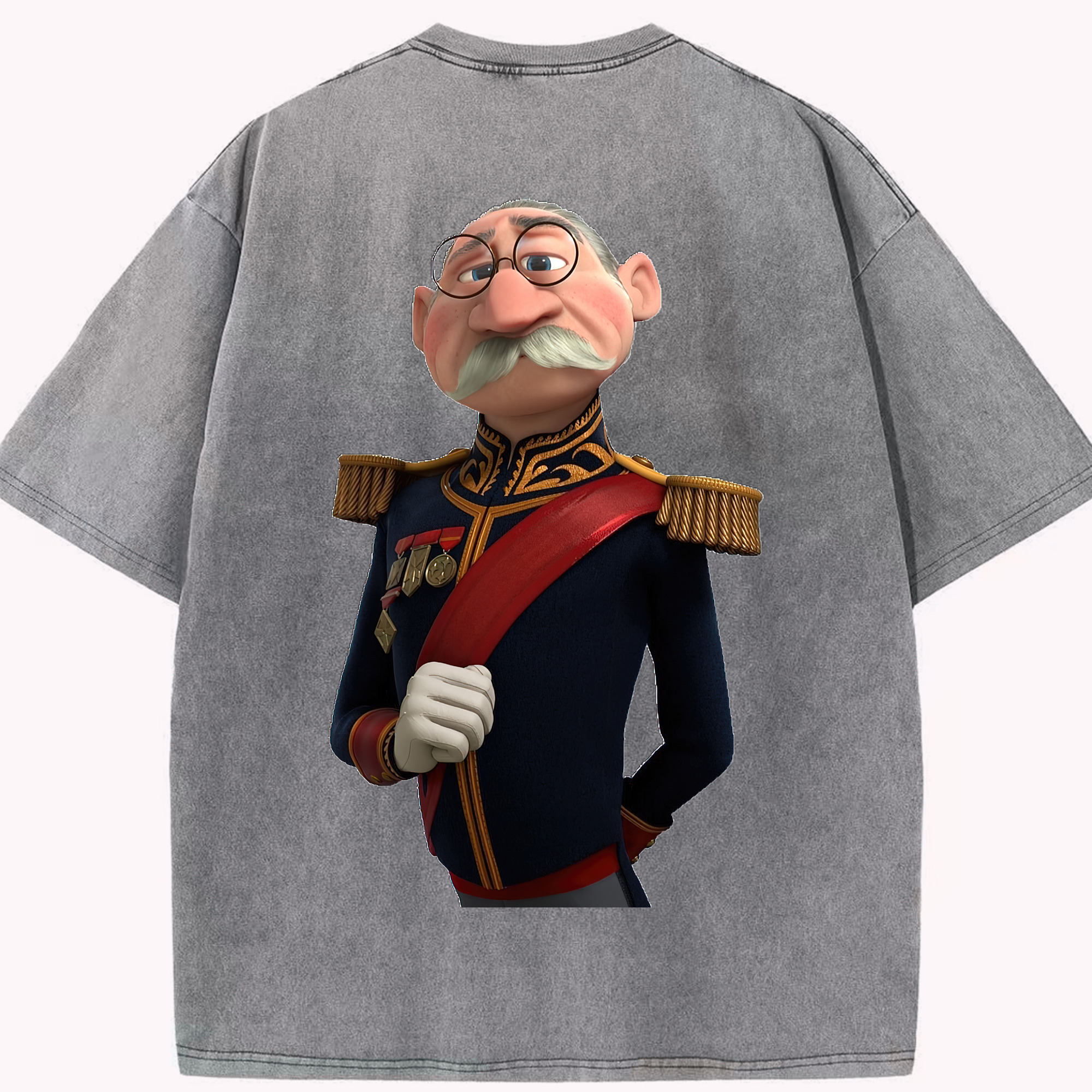 （画像用） アナと雪の女王 アンナ エルサ Frozen Anna Elsa 綿100% ヴィンテージ風 半袖Tシャツ（背面プリント）