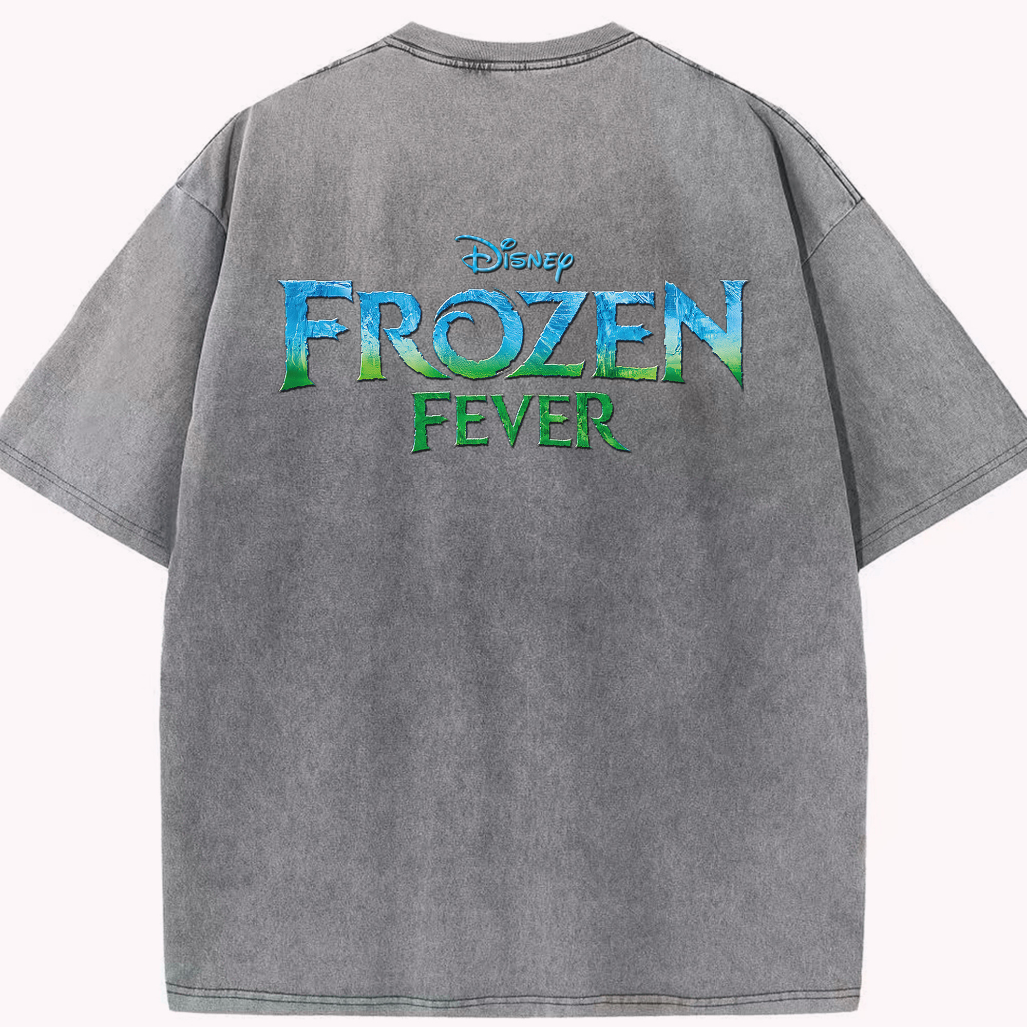 （画像用） アナと雪の女王 アンナ エルサ Frozen Anna Elsa 綿100% ヴィンテージ風 半袖Tシャツ（背面プリント）