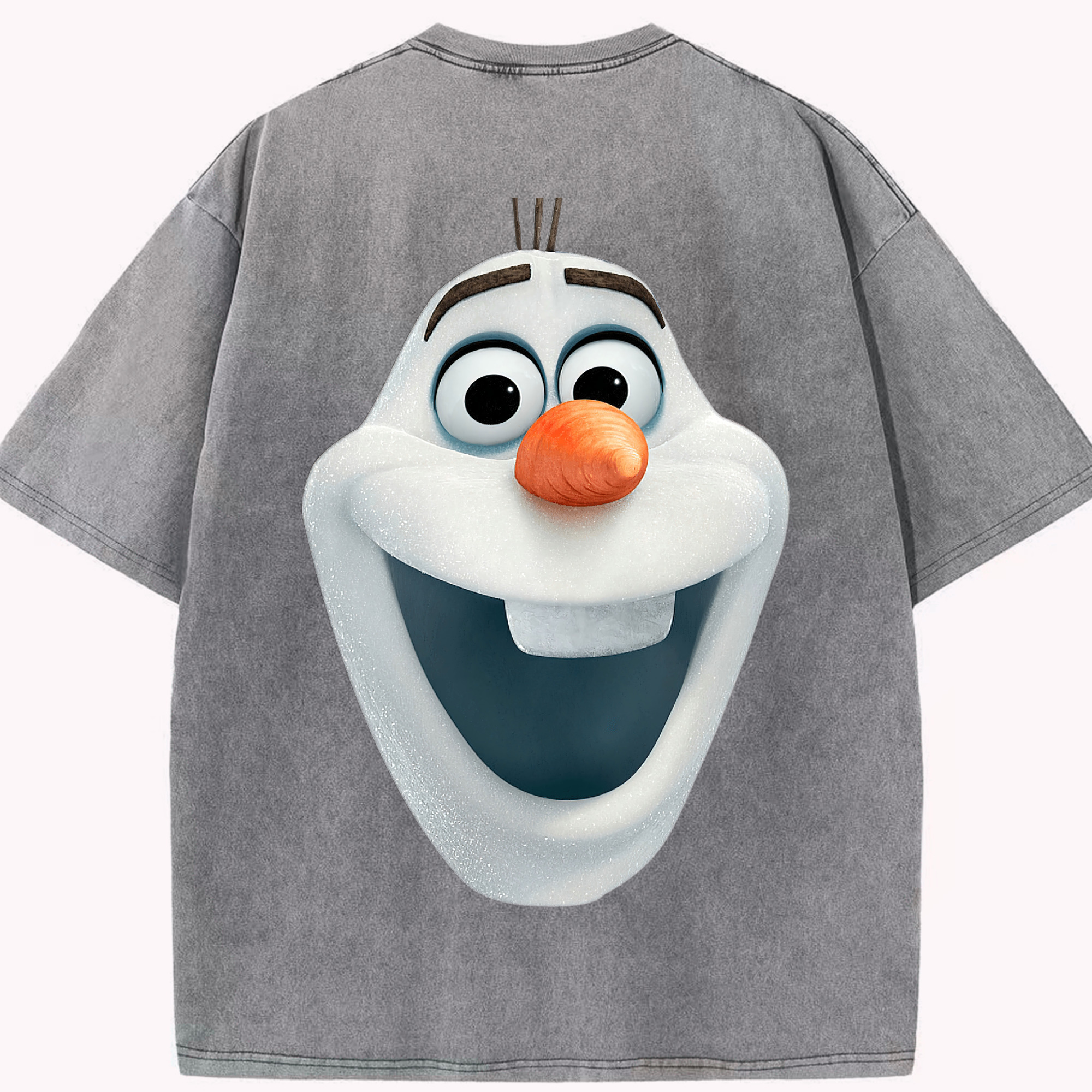 （画像用） アナと雪の女王 アンナ エルサ Frozen Anna Elsa 綿100% ヴィンテージ風 半袖Tシャツ（背面プリント）