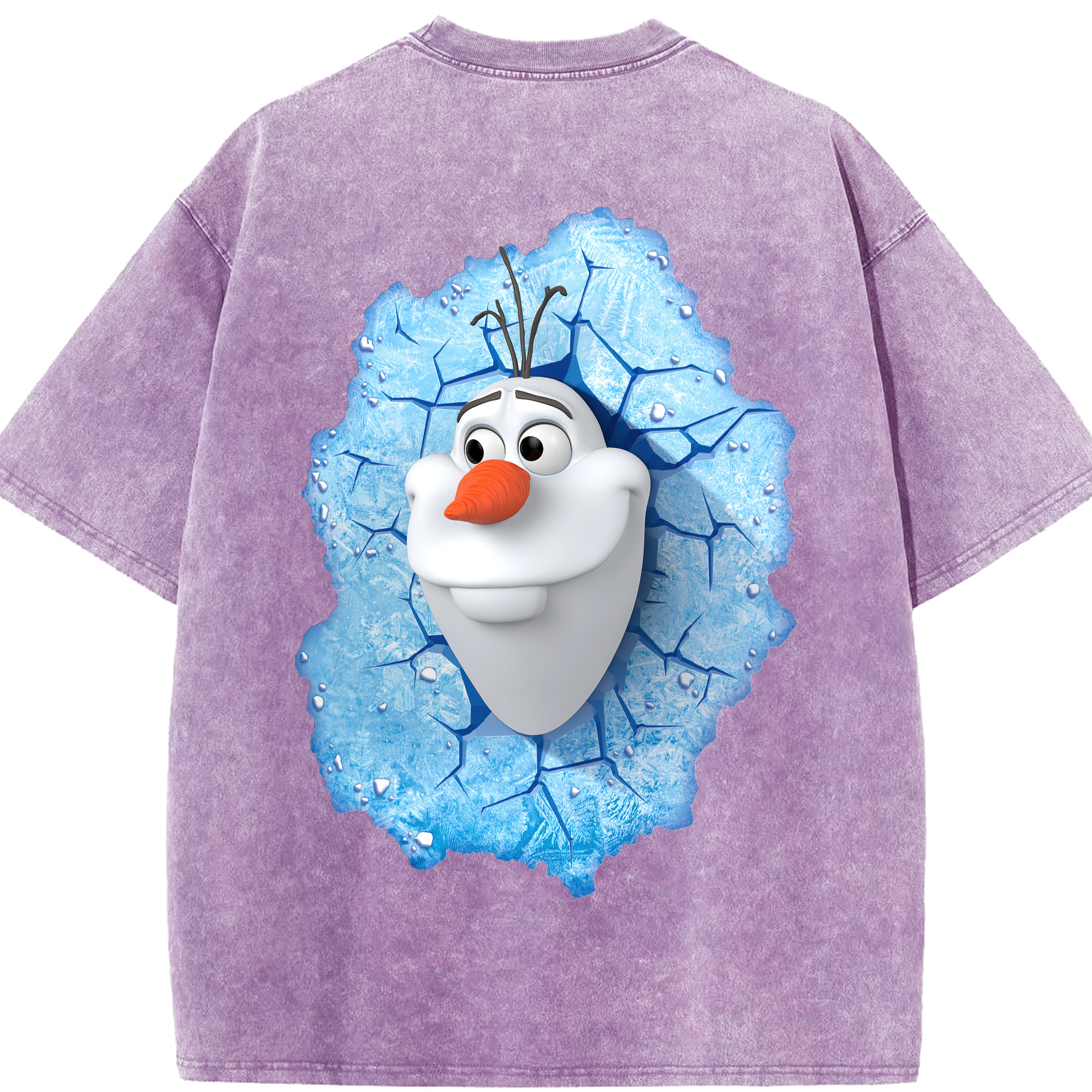 （画像用） アナと雪の女王 アンナ エルサ Frozen Anna Elsa 綿100% ヴィンテージ風 半袖Tシャツ（背面プリント）