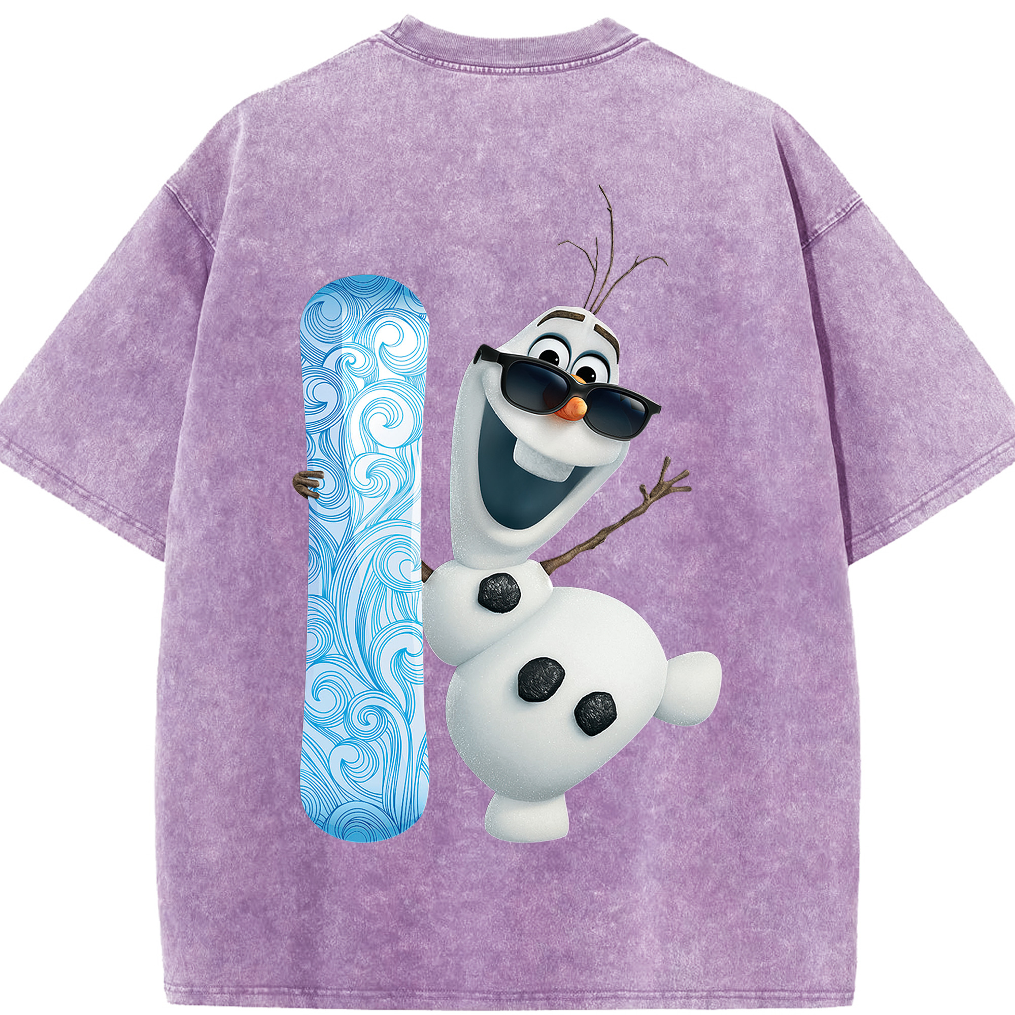 （画像用） アナと雪の女王 アンナ エルサ Frozen Anna Elsa 綿100% ヴィンテージ風 半袖Tシャツ（背面プリント）