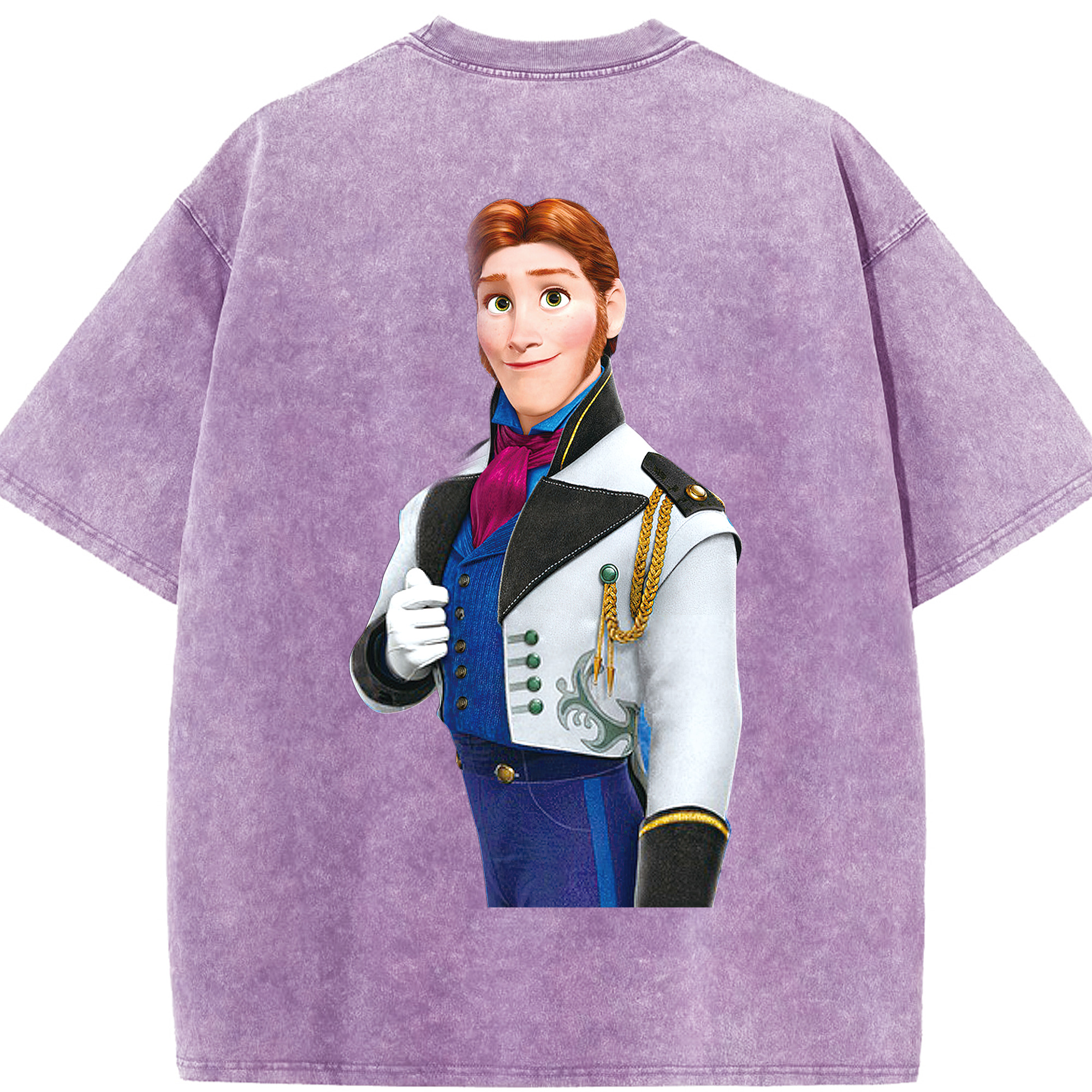 （画像用） アナと雪の女王 アンナ エルサ Frozen Anna Elsa 綿100% ヴィンテージ風 半袖Tシャツ（背面プリント）