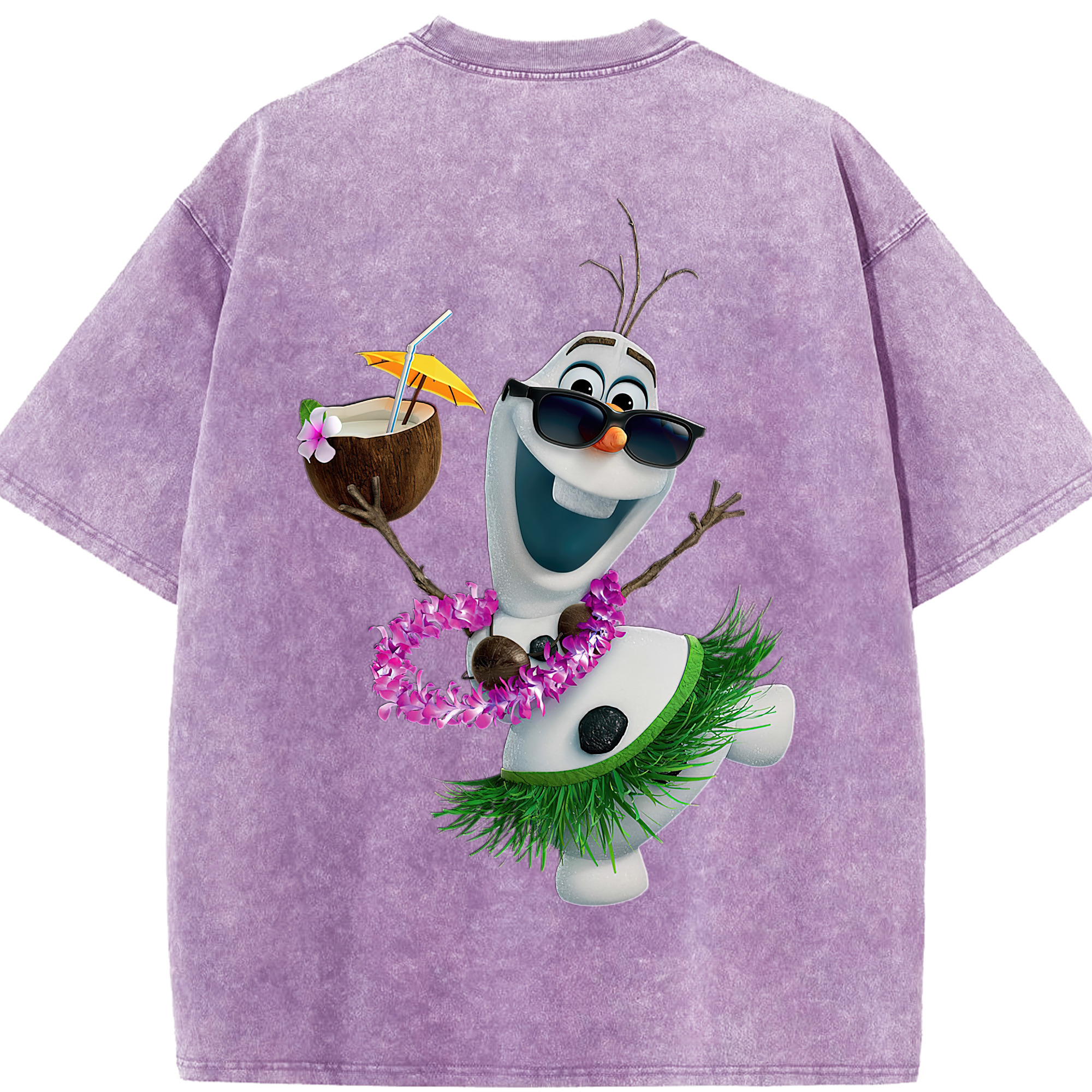 （画像用） アナと雪の女王 アンナ エルサ Frozen Anna Elsa 綿100% ヴィンテージ風 半袖Tシャツ（背面プリント）