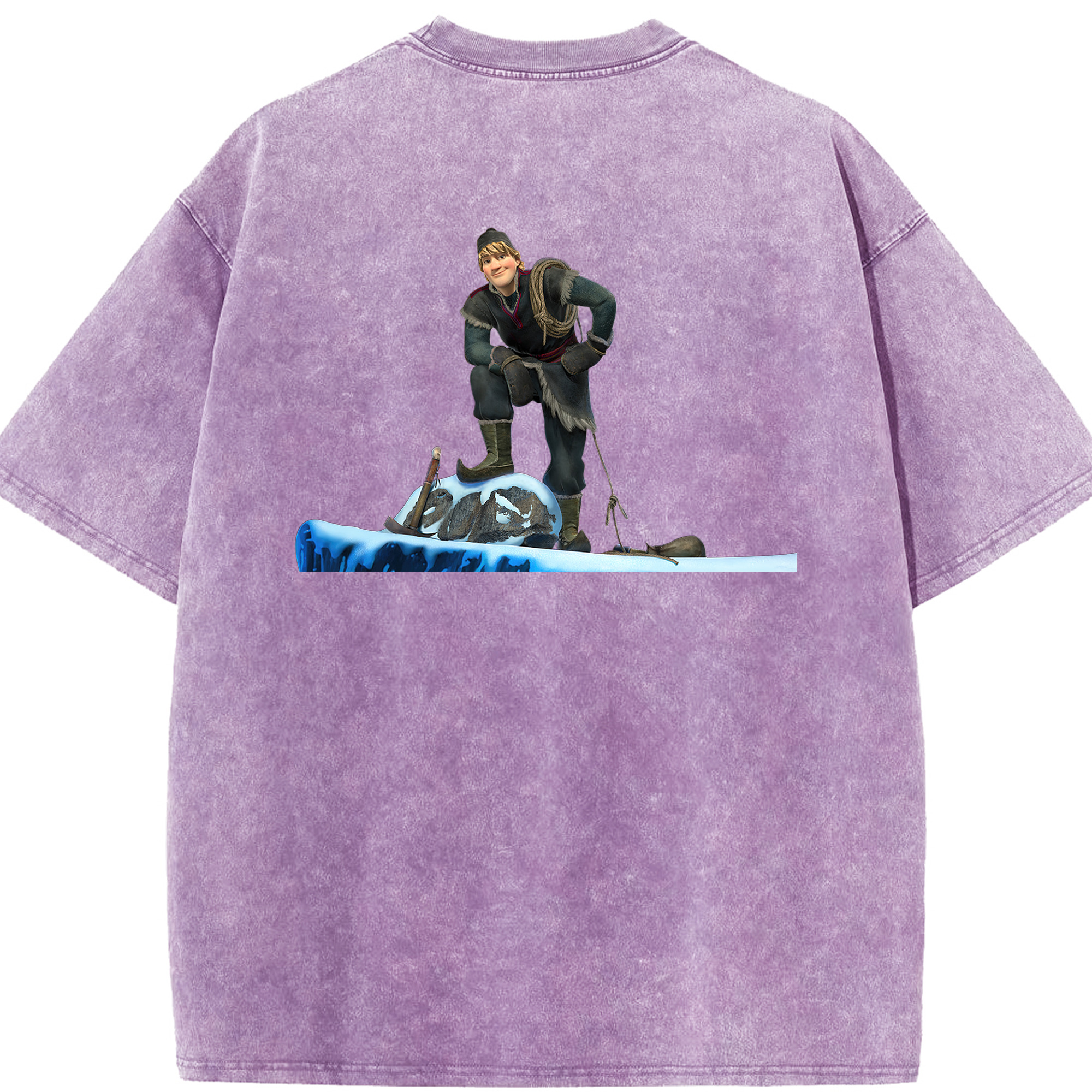 （画像用） アナと雪の女王 アンナ エルサ Frozen Anna Elsa 綿100% ヴィンテージ風 半袖Tシャツ（背面プリント）