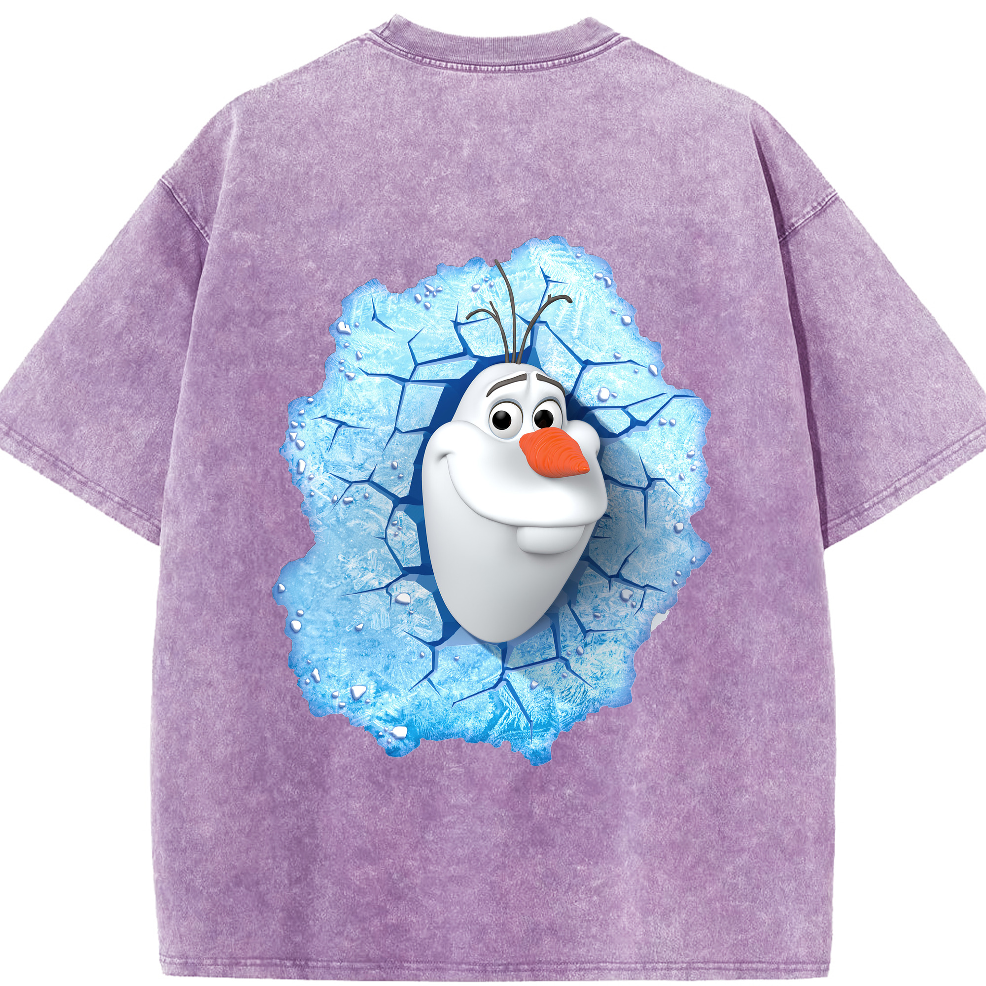 （画像用） アナと雪の女王 アンナ エルサ Frozen Anna Elsa 綿100% ヴィンテージ風 半袖Tシャツ（背面プリント）