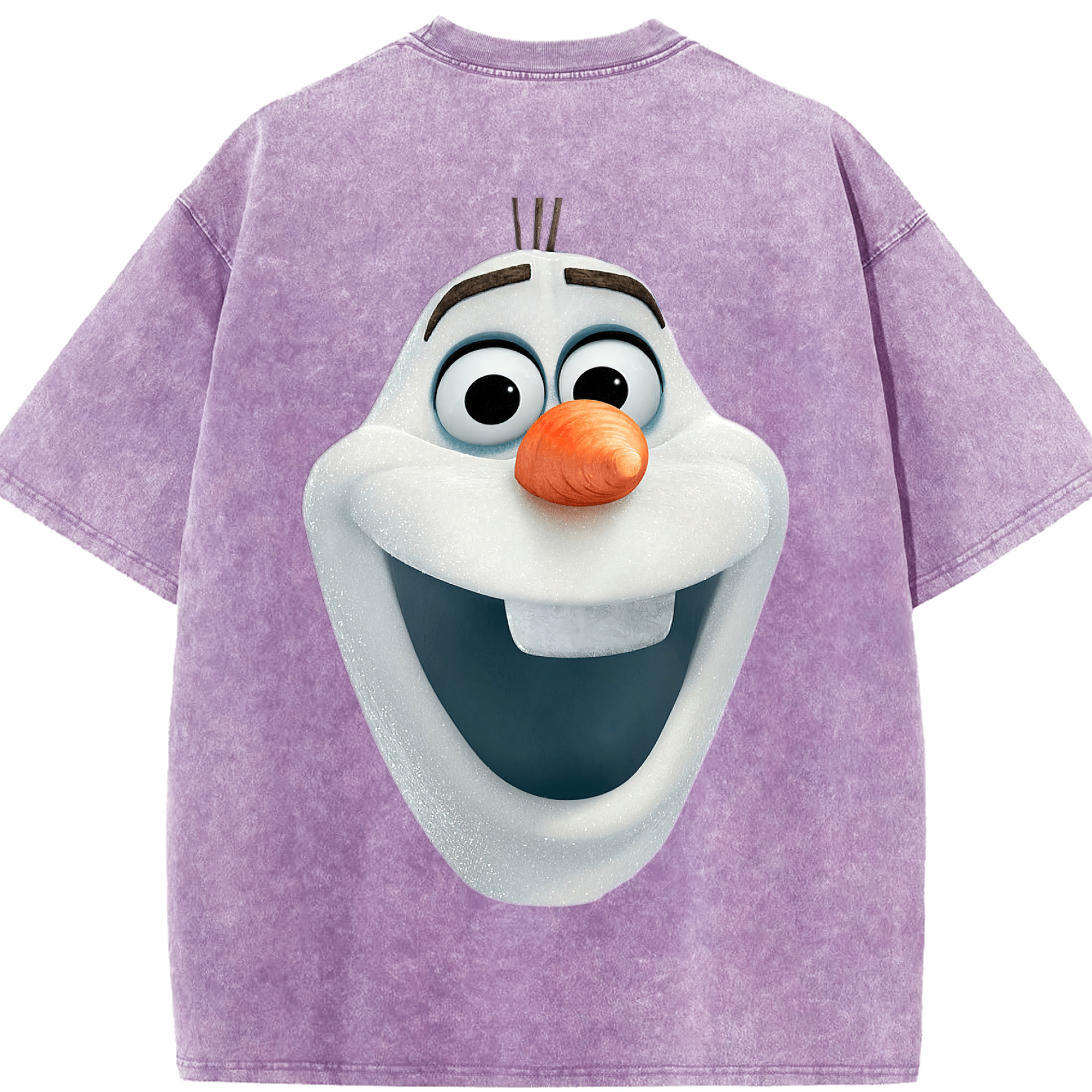 （画像用） アナと雪の女王 アンナ エルサ Frozen Anna Elsa 綿100% ヴィンテージ風 半袖Tシャツ（背面プリント）