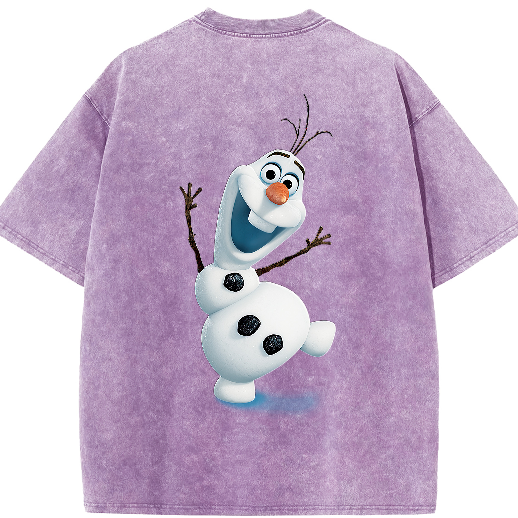 （画像用） アナと雪の女王 アンナ エルサ Frozen Anna Elsa 綿100% ヴィンテージ風 半袖Tシャツ（背面プリント）