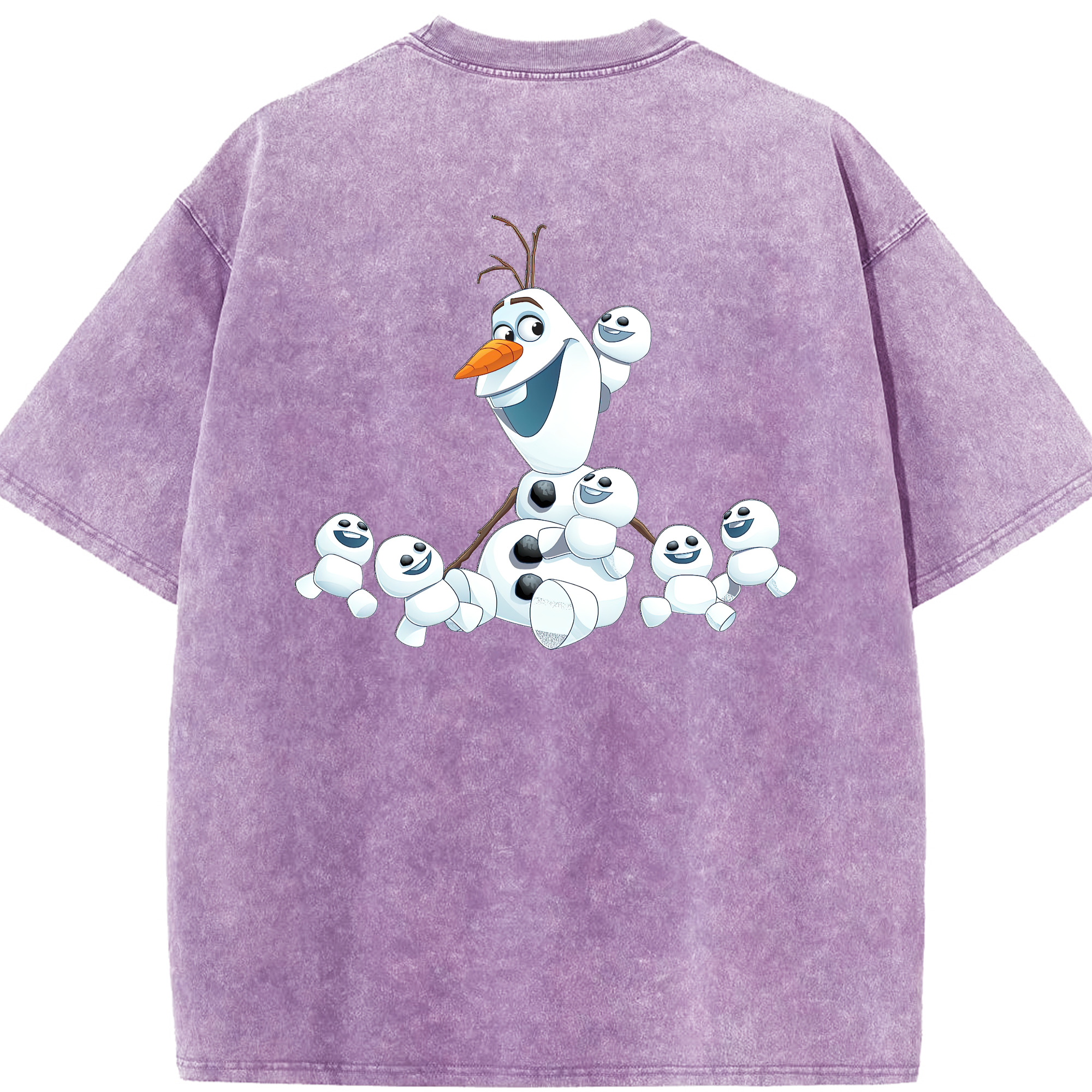 （画像用） アナと雪の女王 アンナ エルサ Frozen Anna Elsa 綿100% ヴィンテージ風 半袖Tシャツ（背面プリント）
