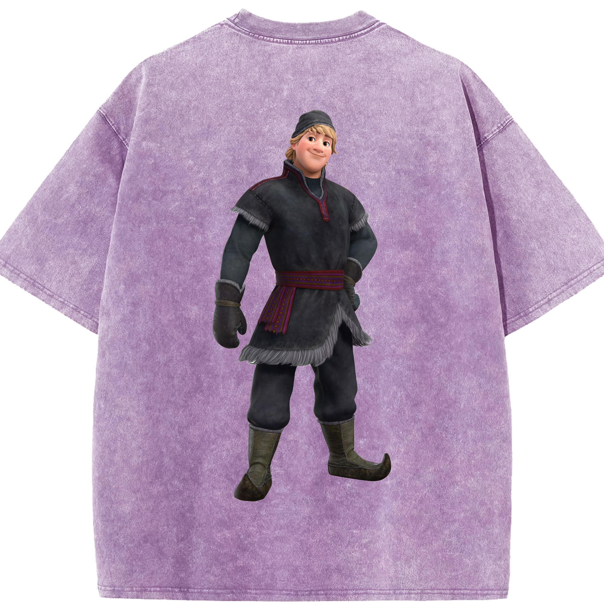 （画像用） アナと雪の女王 アンナ エルサ Frozen Anna Elsa 綿100% ヴィンテージ風 半袖Tシャツ（背面プリント）