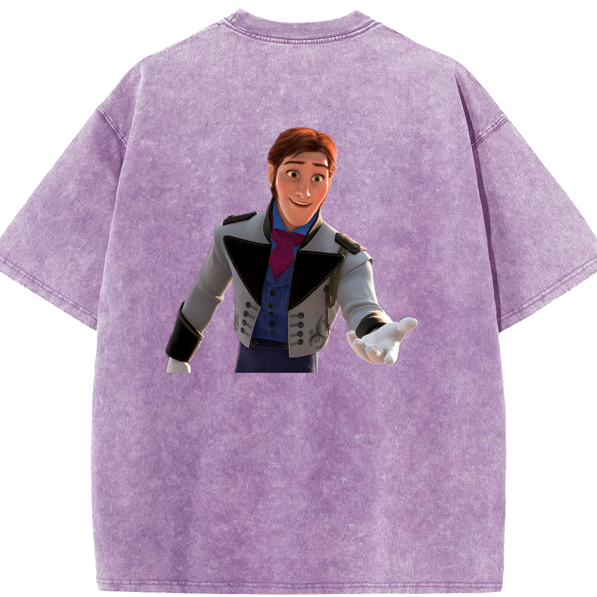 （画像用） アナと雪の女王 アンナ エルサ Frozen Anna Elsa 綿100% ヴィンテージ風 半袖Tシャツ（背面プリント）