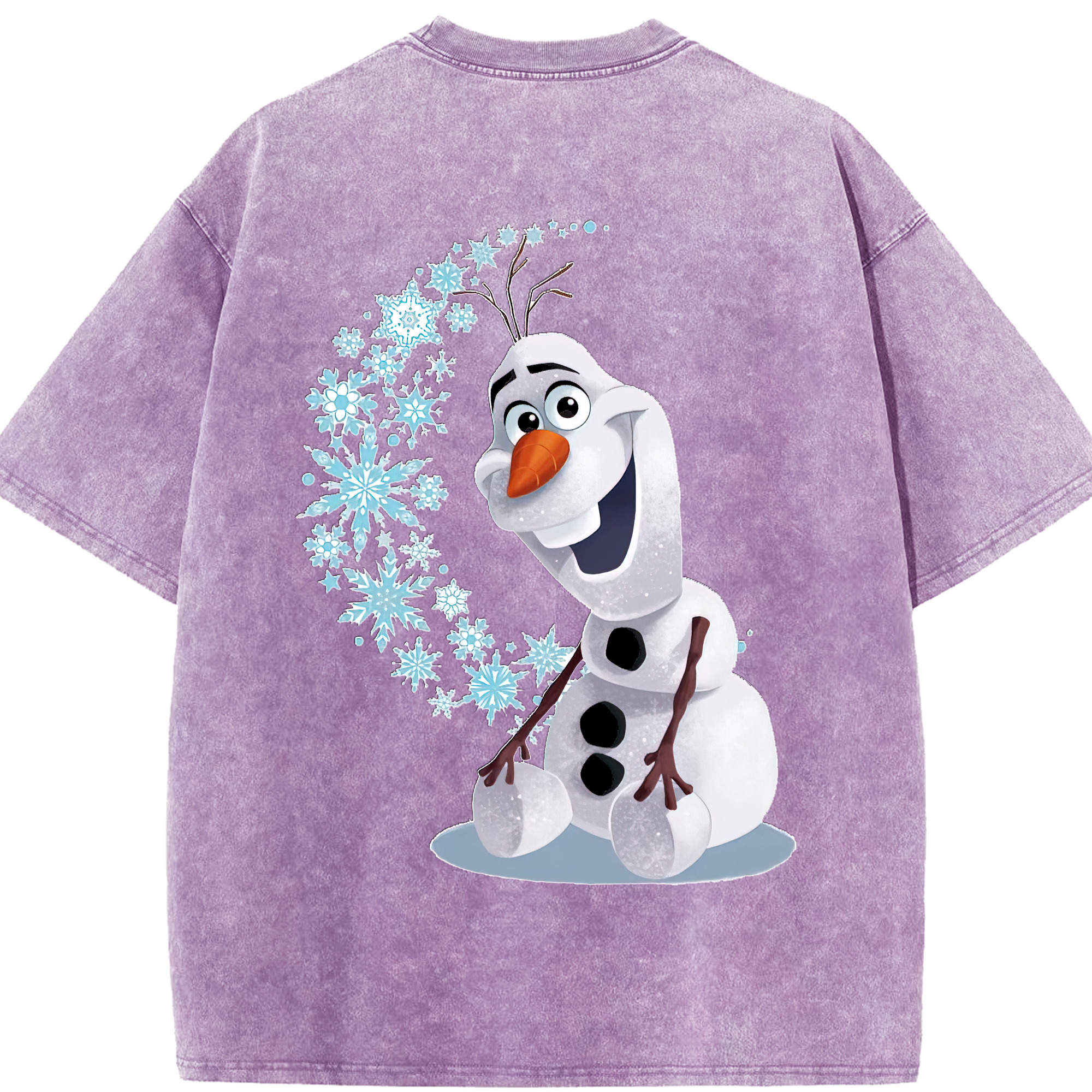 （画像用） アナと雪の女王 アンナ エルサ Frozen Anna Elsa 綿100% ヴィンテージ風 半袖Tシャツ（背面プリント）