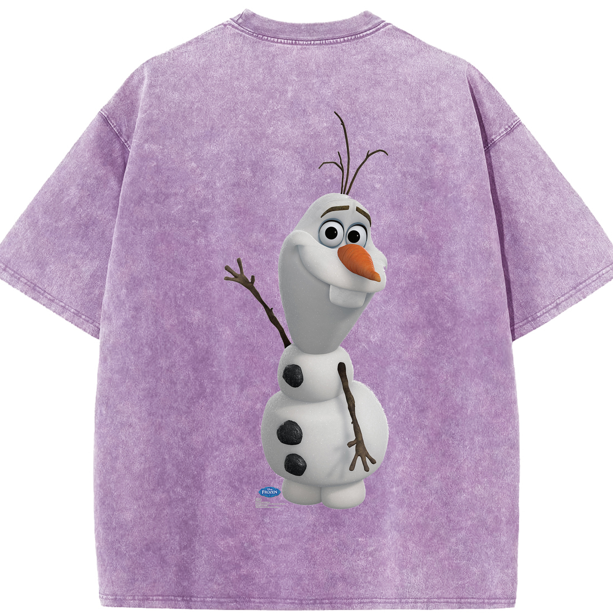（画像用） アナと雪の女王 アンナ エルサ Frozen Anna Elsa 綿100% ヴィンテージ風 半袖Tシャツ（背面プリント）