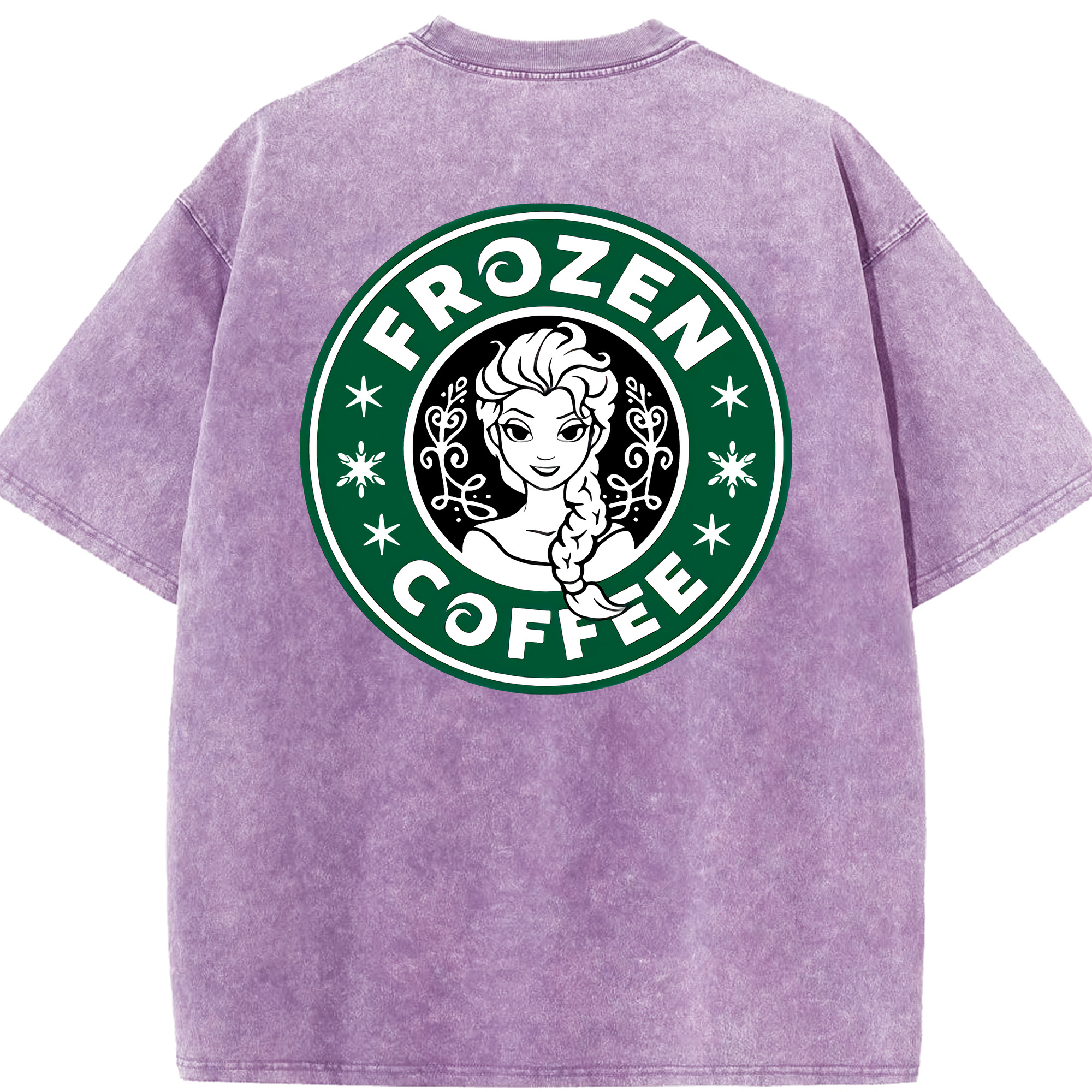 （画像用） アナと雪の女王 アンナ エルサ Frozen Anna Elsa 綿100% ヴィンテージ風 半袖Tシャツ（背面プリント）