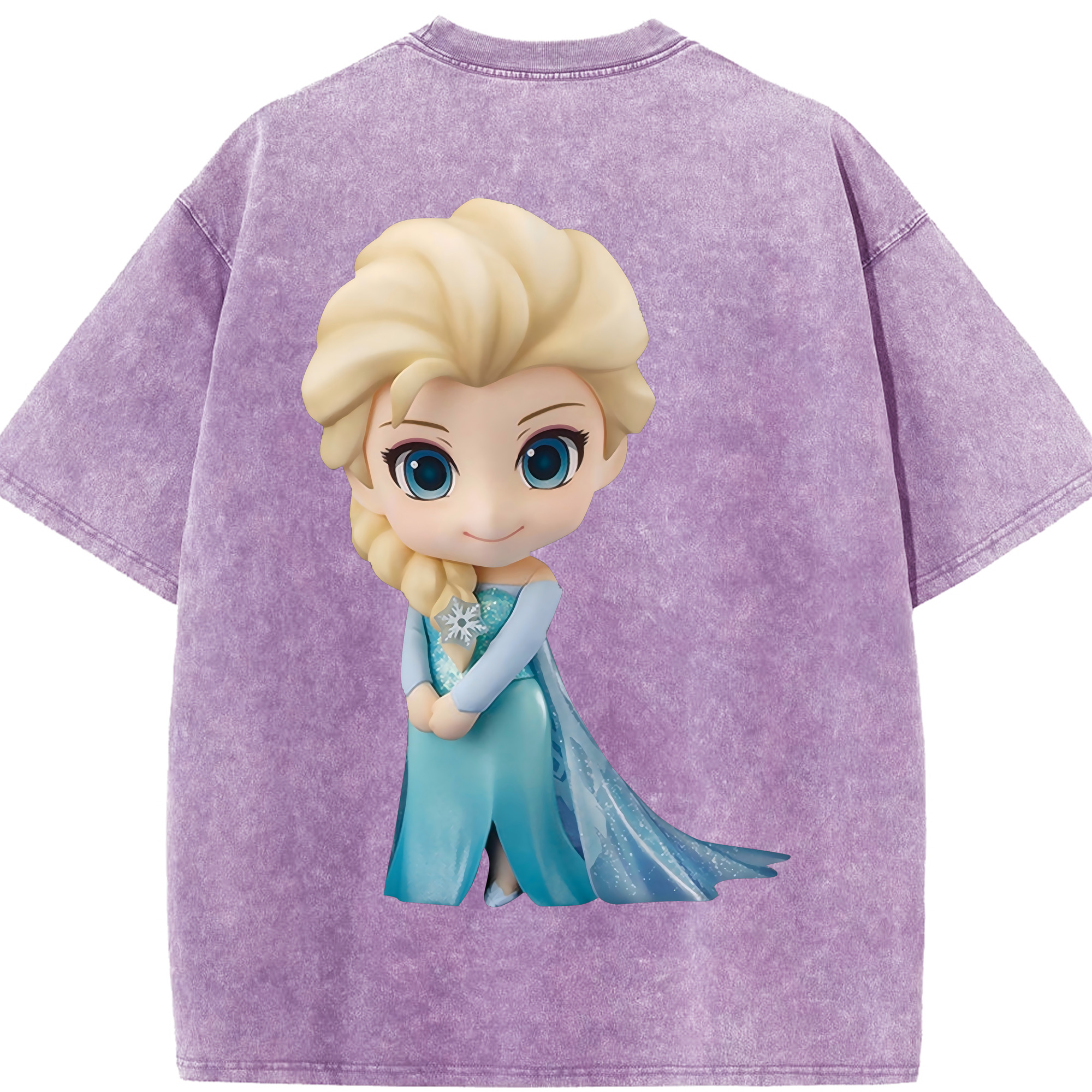 アナと雪の女王 アンナ エルサ Frozen Anna Elsa 綿100% ヴィンテージ風 半袖Tシャツ（背面プリント）