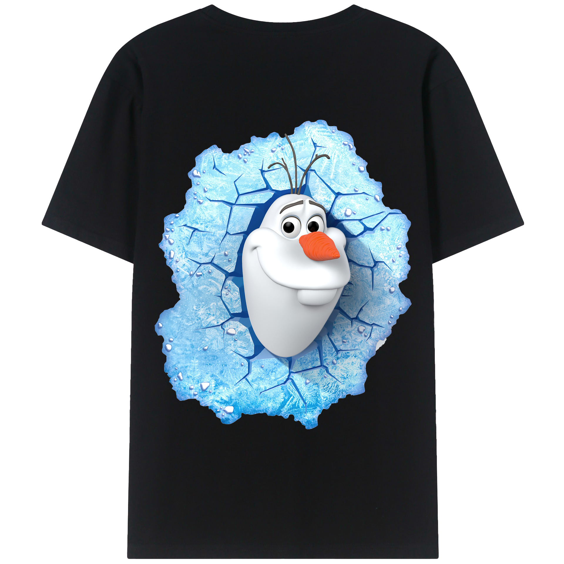 （画像用） アナと雪の女王 アンナ エルサ Frozen Anna Elsa 綿100％ メンズ半袖Tシャツ（バックプリント） 通気性