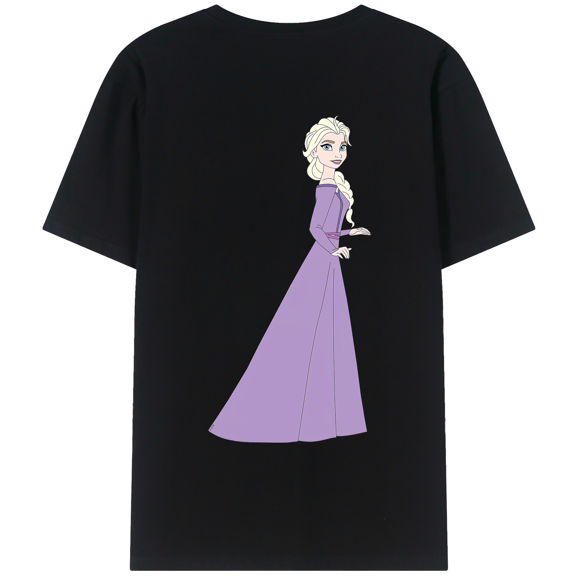 （画像用） アナと雪の女王 アンナ エルサ Frozen Anna Elsa 綿100％ メンズ半袖Tシャツ（バックプリント） 通気性
