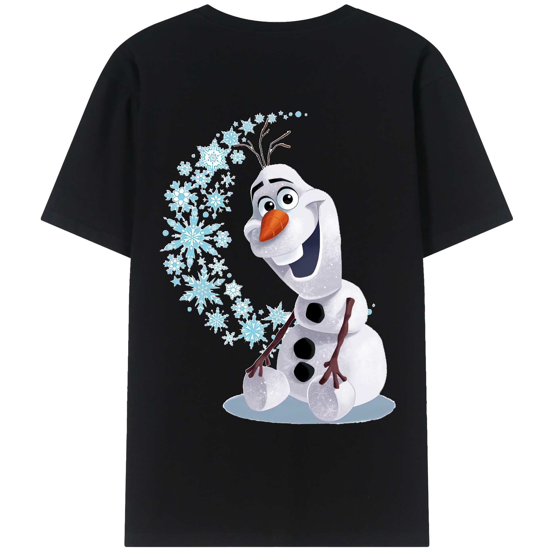 （画像用） アナと雪の女王 アンナ エルサ Frozen Anna Elsa 綿100％ メンズ半袖Tシャツ（バックプリント） 通気性