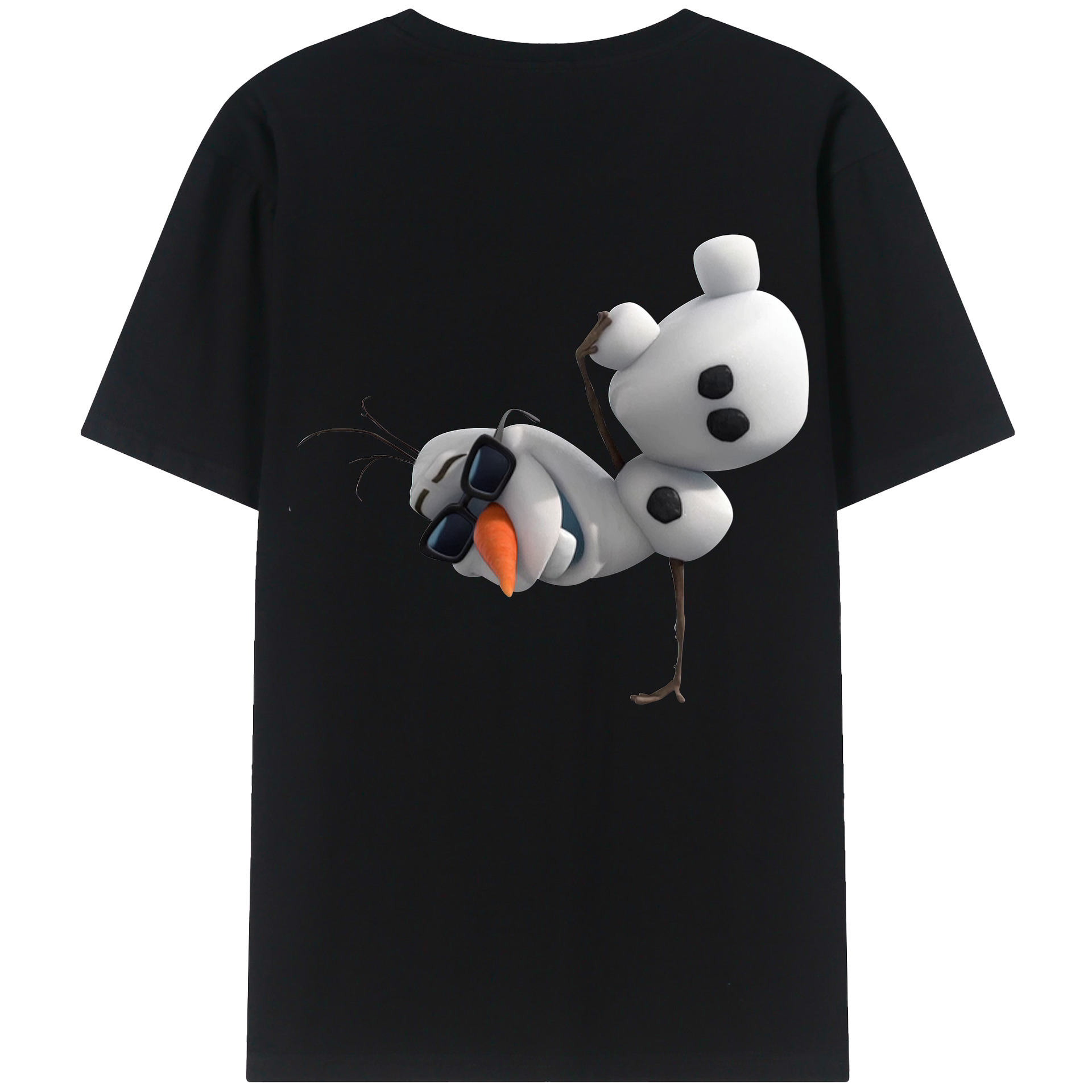 （画像用） アナと雪の女王 アンナ エルサ Frozen Anna Elsa 綿100％ メンズ半袖Tシャツ（バックプリント） 通気性