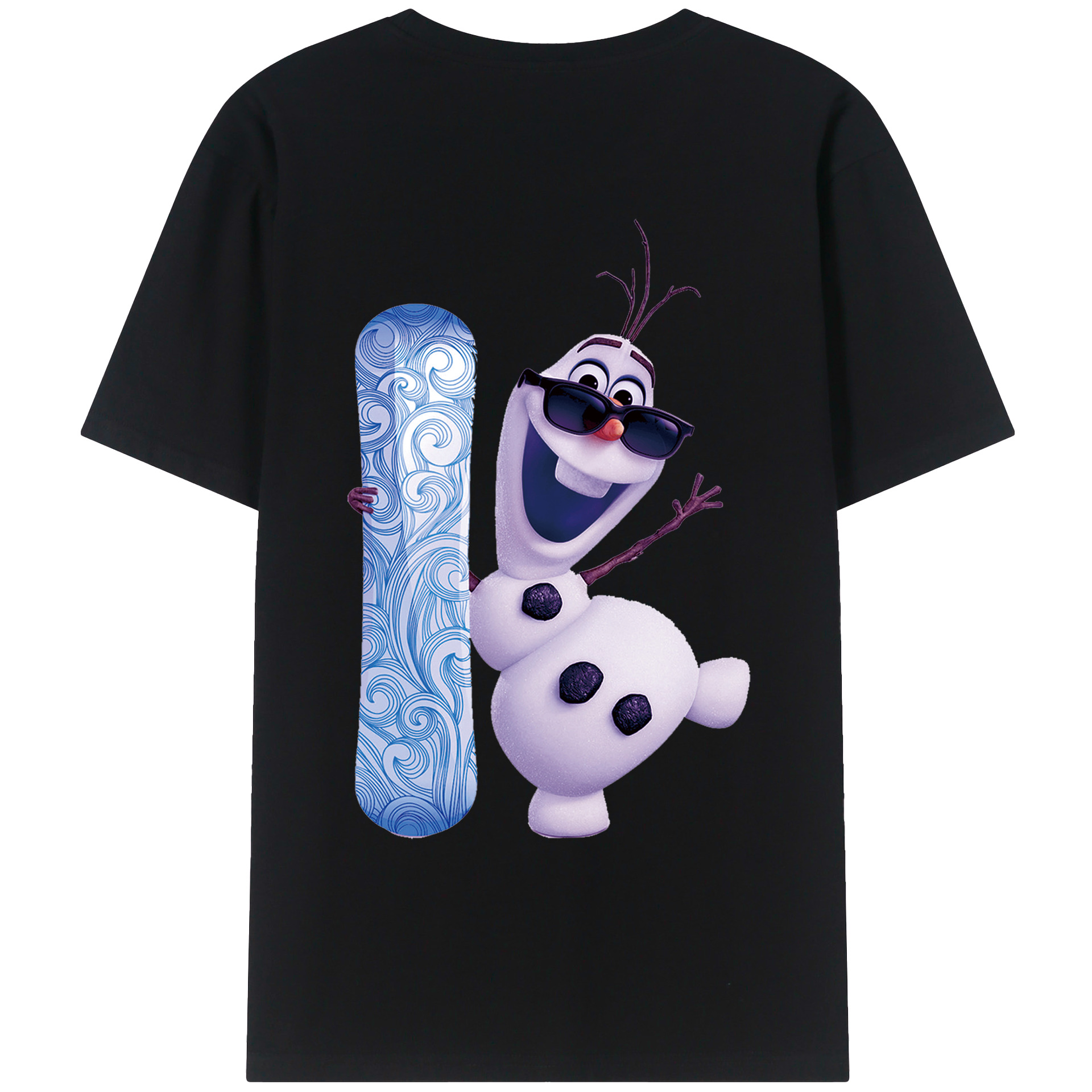 （画像用） アナと雪の女王 アンナ エルサ Frozen Anna Elsa 綿100％ メンズ半袖Tシャツ（バックプリント） 通気性