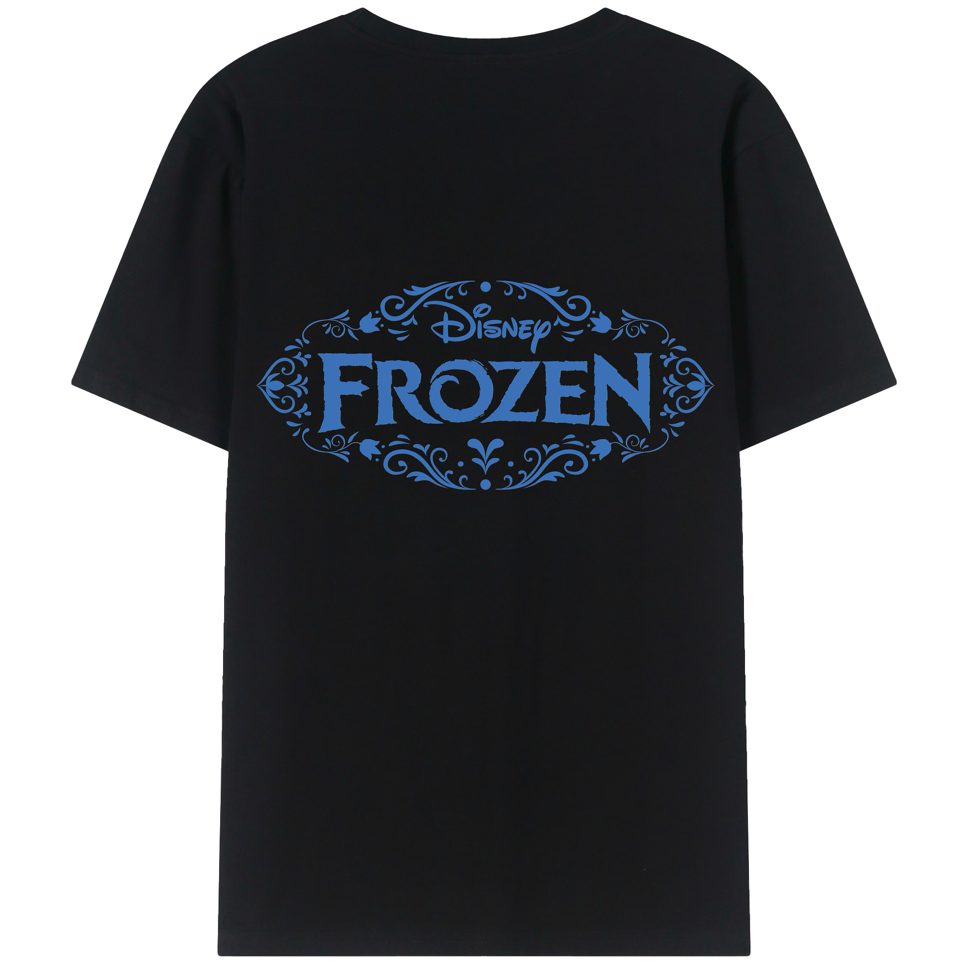 （画像用） アナと雪の女王 アンナ エルサ Frozen Anna Elsa 綿100％ メンズ半袖Tシャツ（バックプリント） 通気性