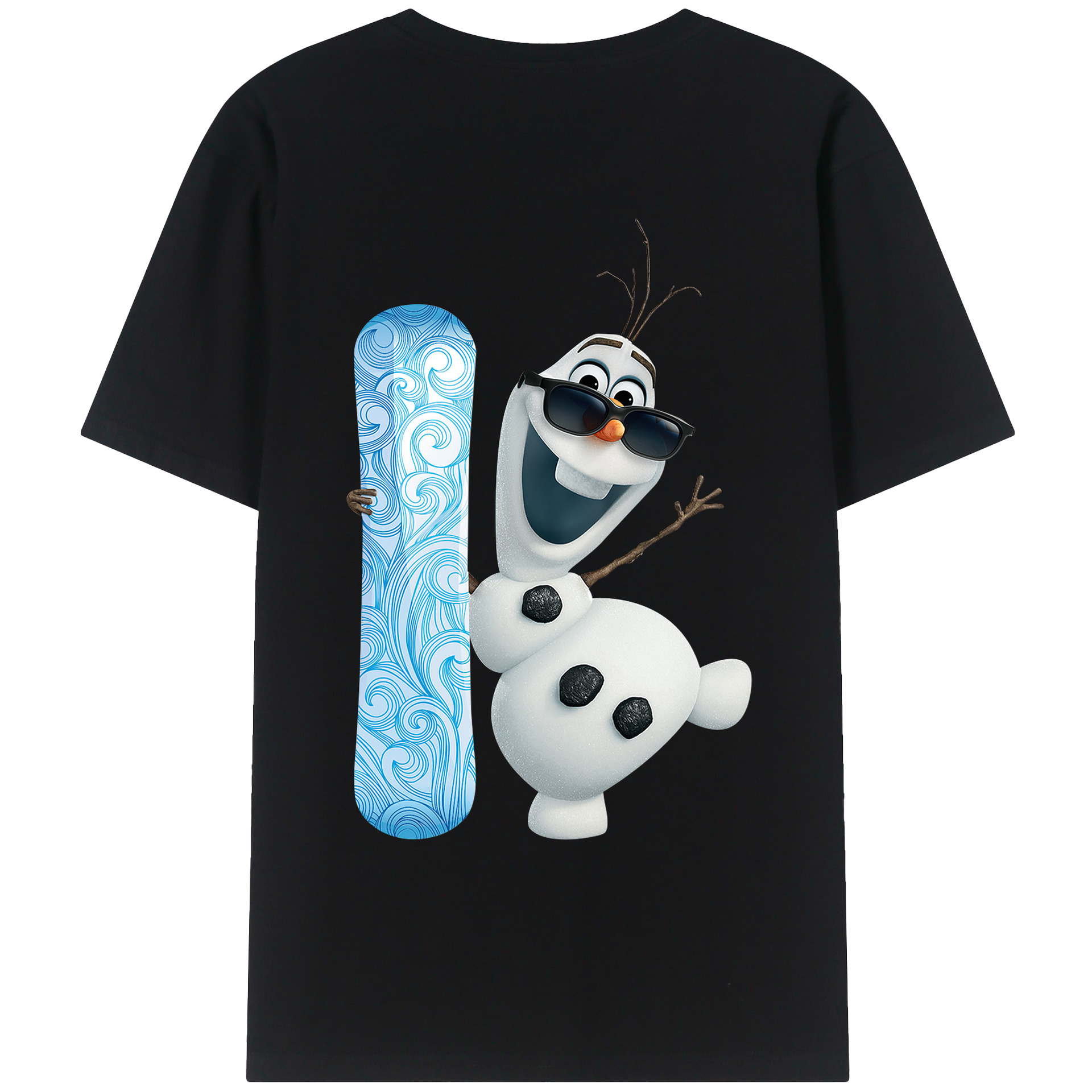 （画像用） アナと雪の女王 アンナ エルサ Frozen Anna Elsa 綿100％ メンズ半袖Tシャツ（バックプリント） 通気性