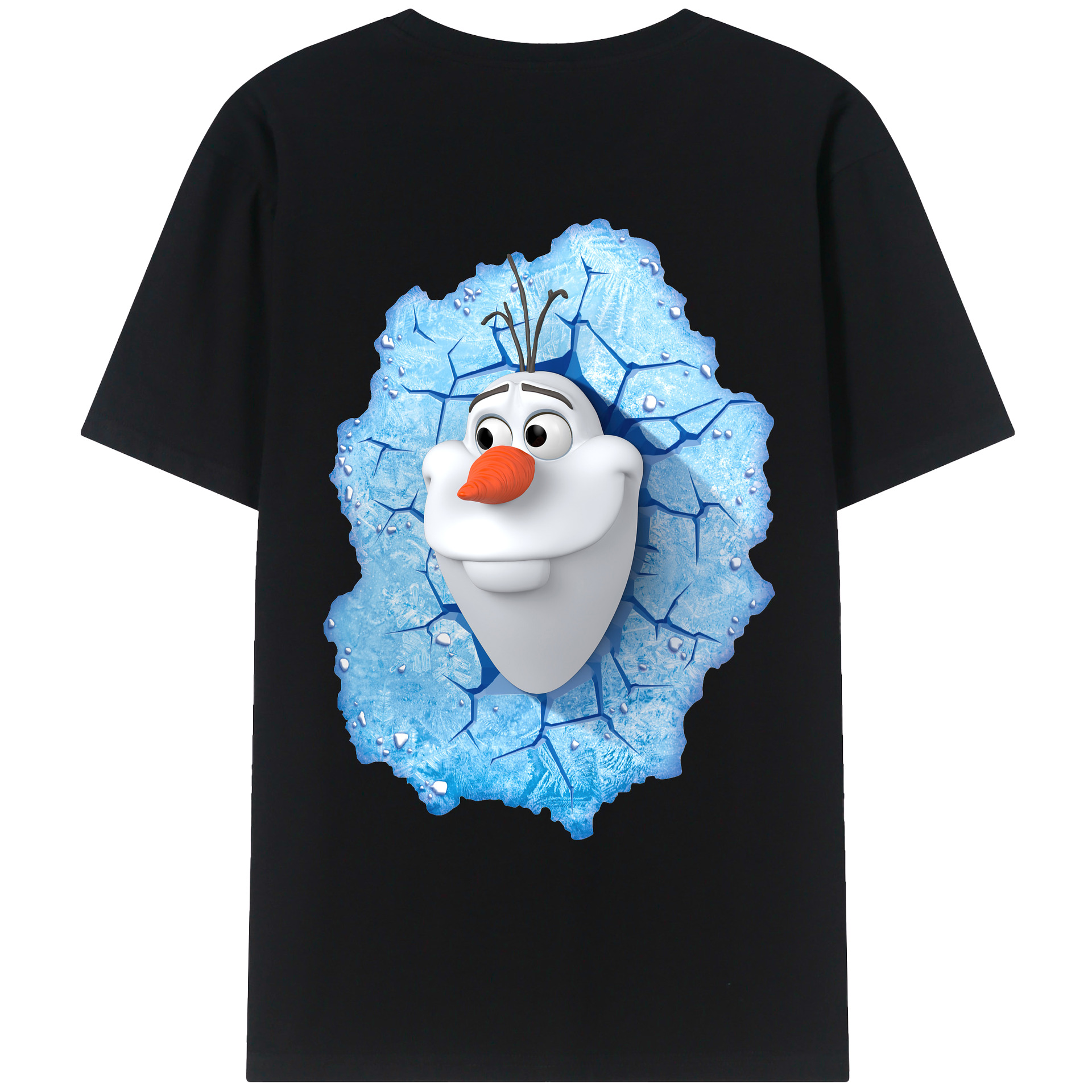 （画像用） アナと雪の女王 アンナ エルサ Frozen Anna Elsa 綿100％ メンズ半袖Tシャツ（バックプリント） 通気性