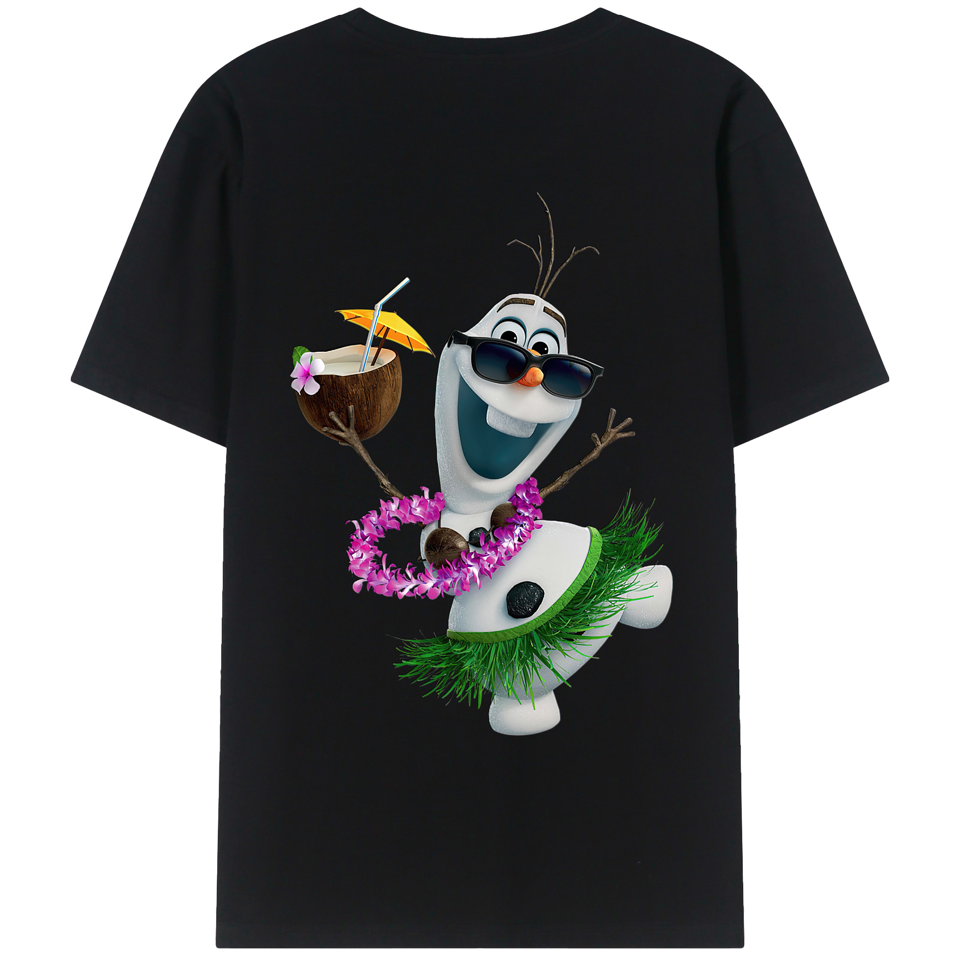 （画像用） アナと雪の女王 アンナ エルサ Frozen Anna Elsa 綿100％ メンズ半袖Tシャツ（バックプリント） 通気性