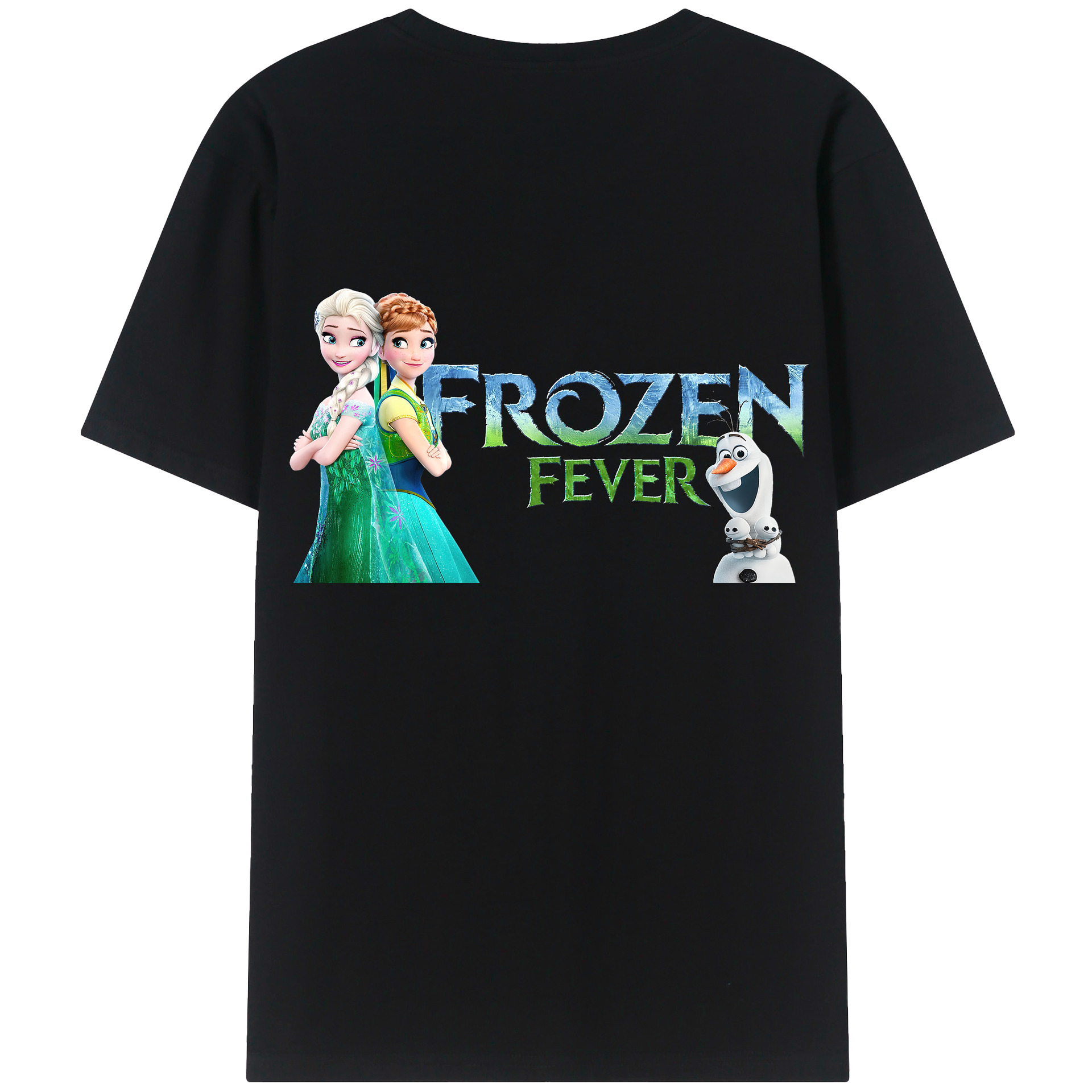 （画像用） アナと雪の女王 アンナ エルサ Frozen Anna Elsa 綿100％ メンズ半袖Tシャツ（バックプリント） 通気性