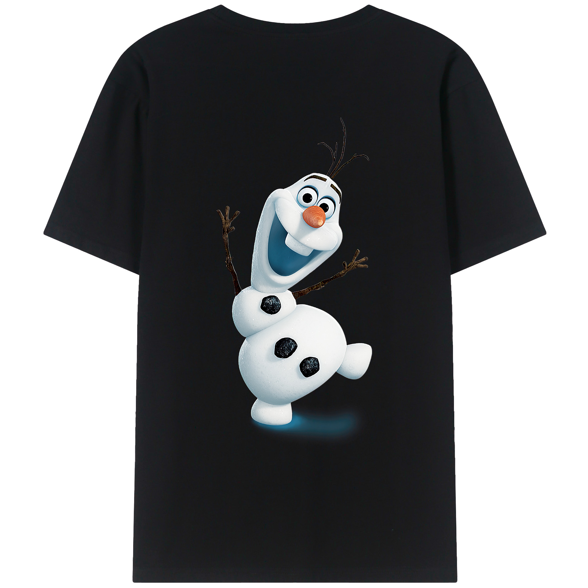 （画像用） アナと雪の女王 アンナ エルサ Frozen Anna Elsa 綿100％ メンズ半袖Tシャツ（バックプリント） 通気性
