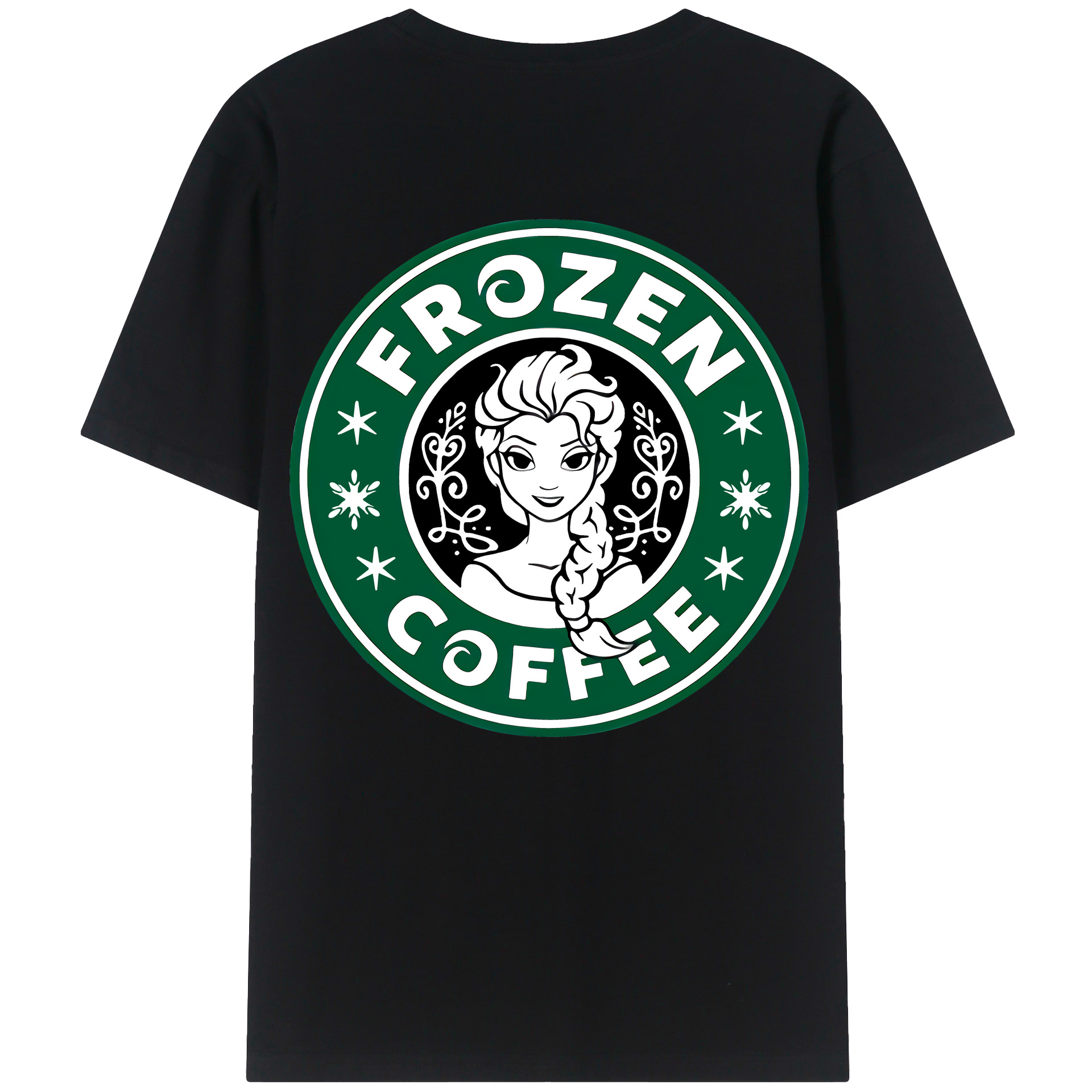 （画像用） アナと雪の女王 アンナ エルサ Frozen Anna Elsa 綿100％ メンズ半袖Tシャツ（バックプリント） 通気性