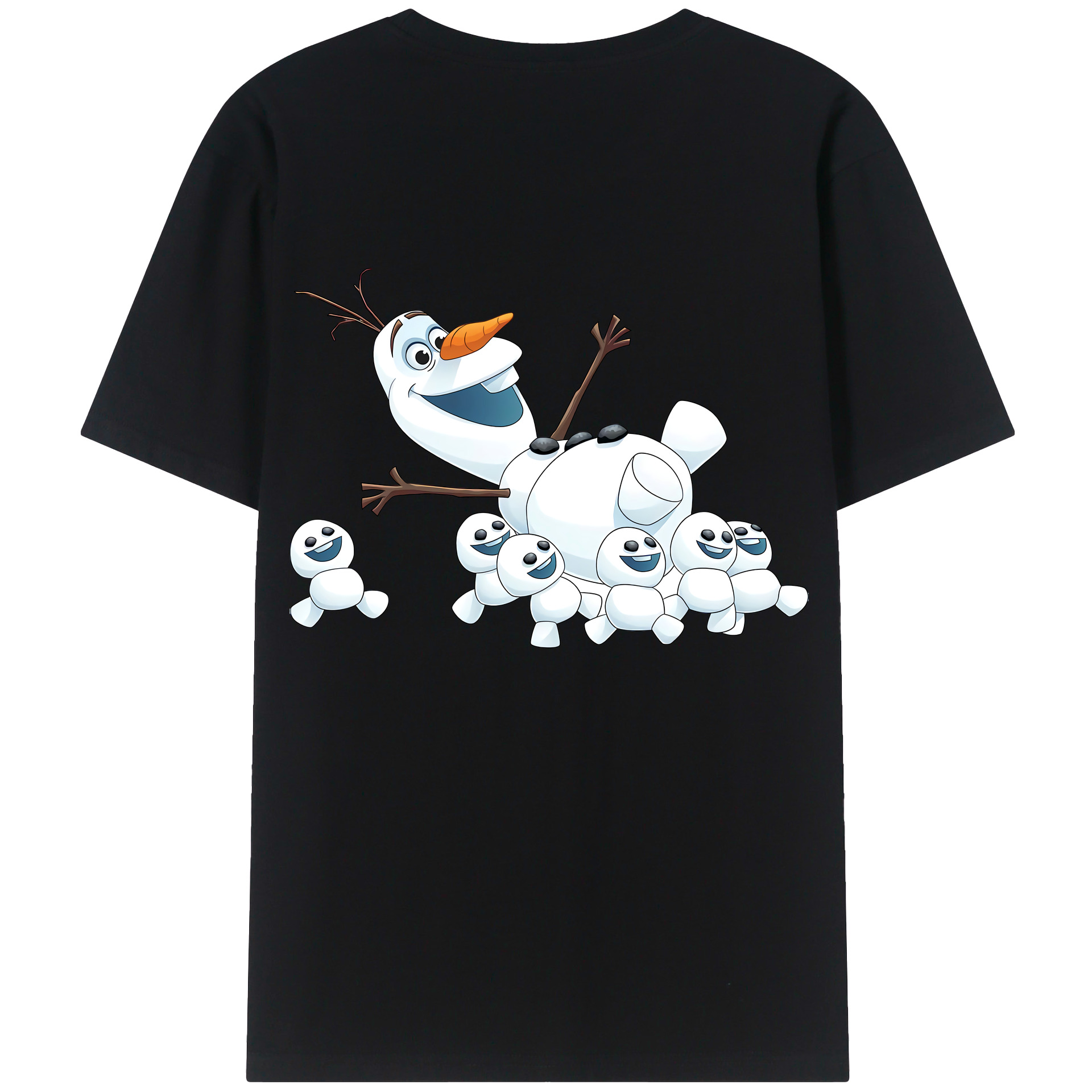 （画像用） アナと雪の女王 アンナ エルサ Frozen Anna Elsa 綿100％ メンズ半袖Tシャツ（バックプリント） 通気性