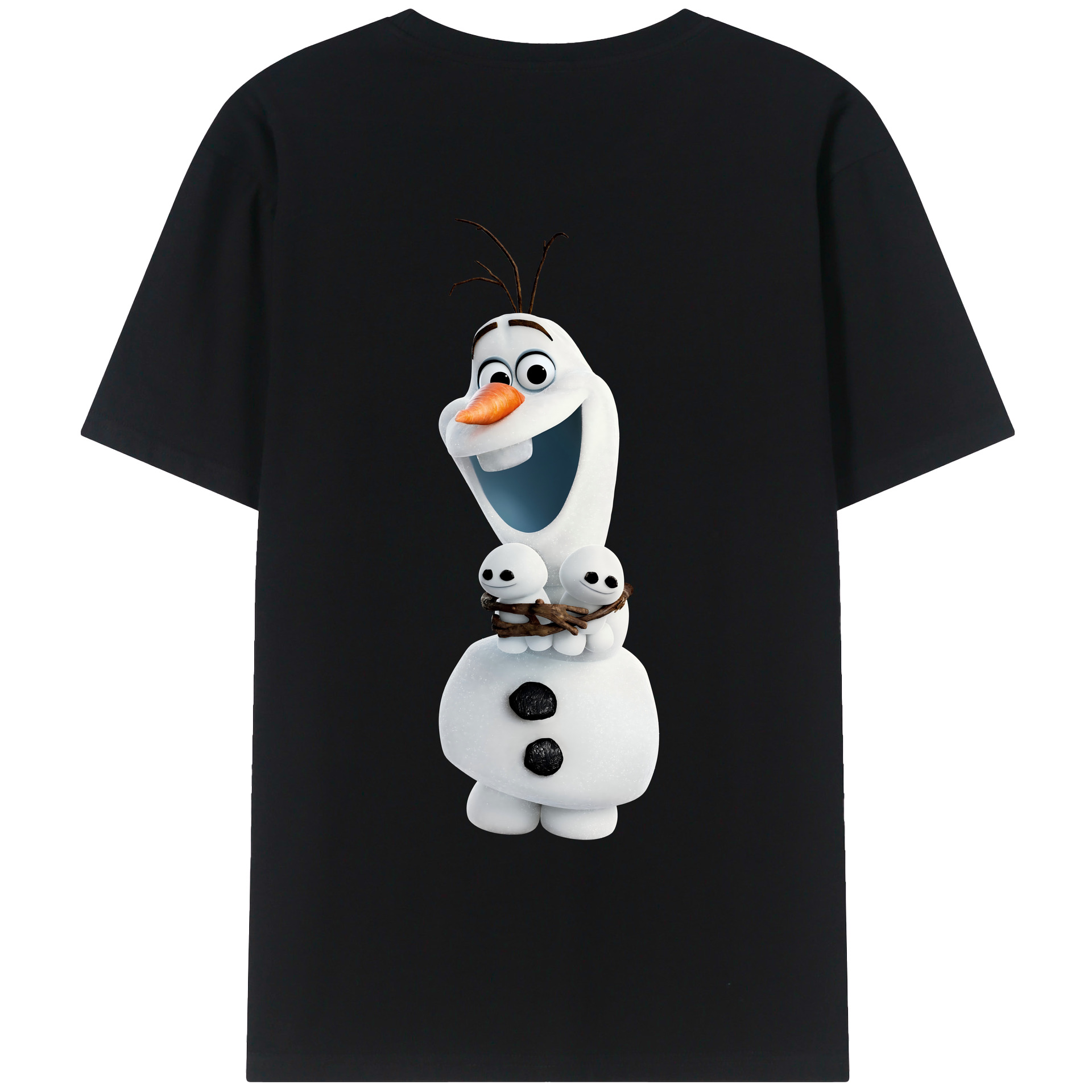 （画像用） アナと雪の女王 アンナ エルサ Frozen Anna Elsa 綿100％ メンズ半袖Tシャツ（バックプリント） 通気性