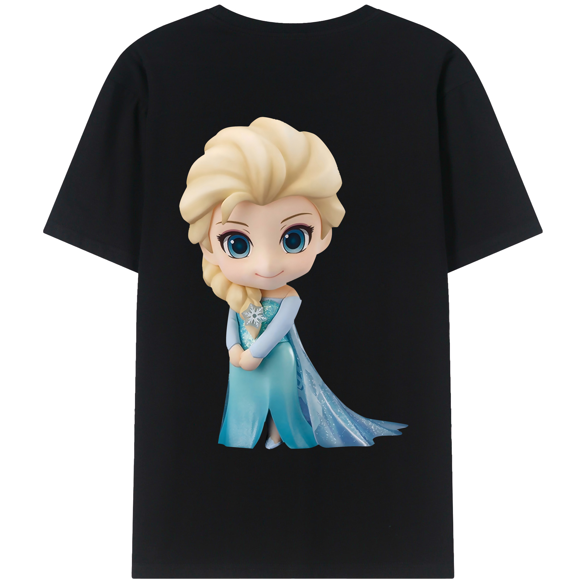 （画像用） アナと雪の女王 アンナ エルサ Frozen Anna Elsa 綿100％ メンズ半袖Tシャツ（バックプリント） 通気性