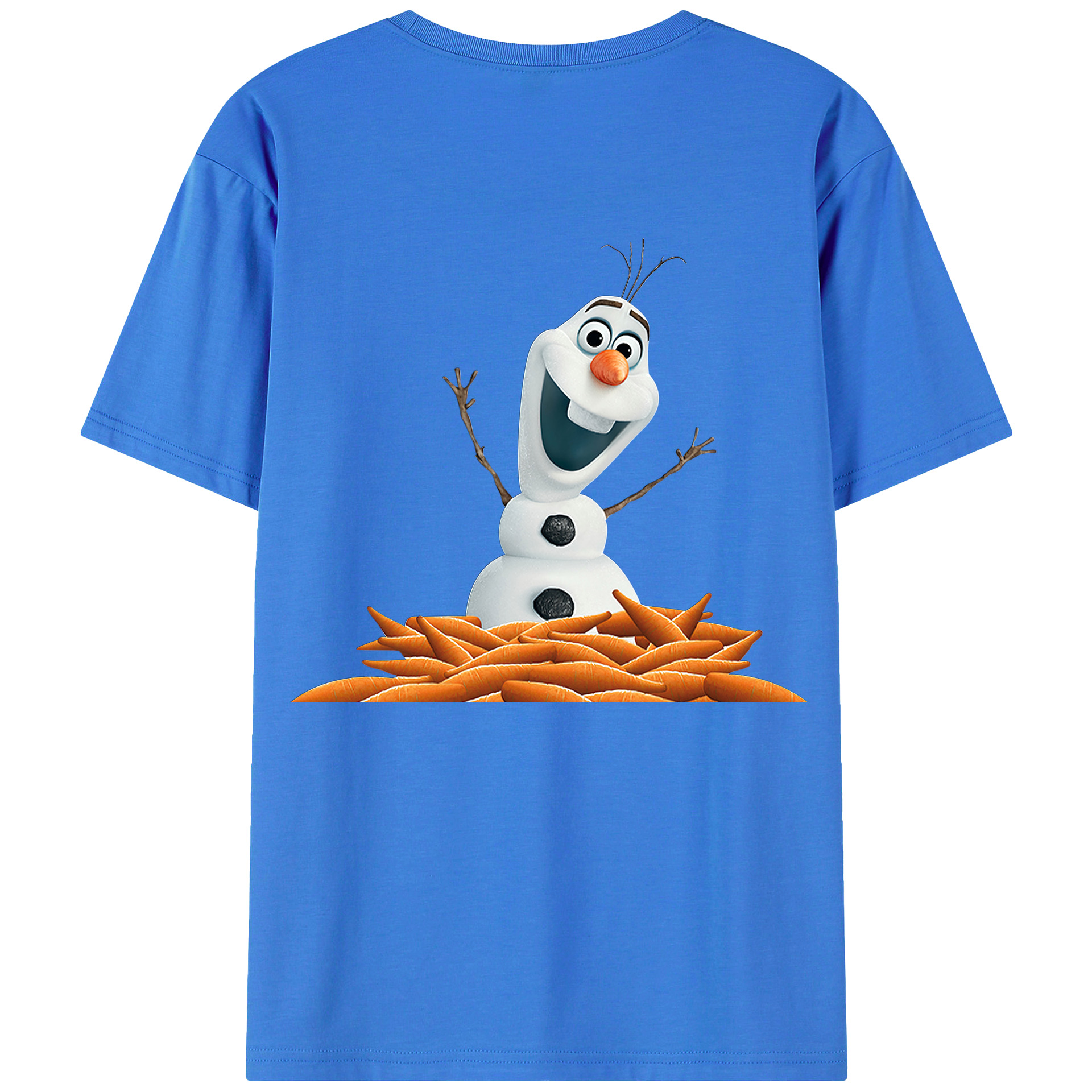 （画像用） アナと雪の女王 アンナ エルサ Frozen Anna Elsa 綿100％ メンズ半袖Tシャツ（バックプリント） 通気性