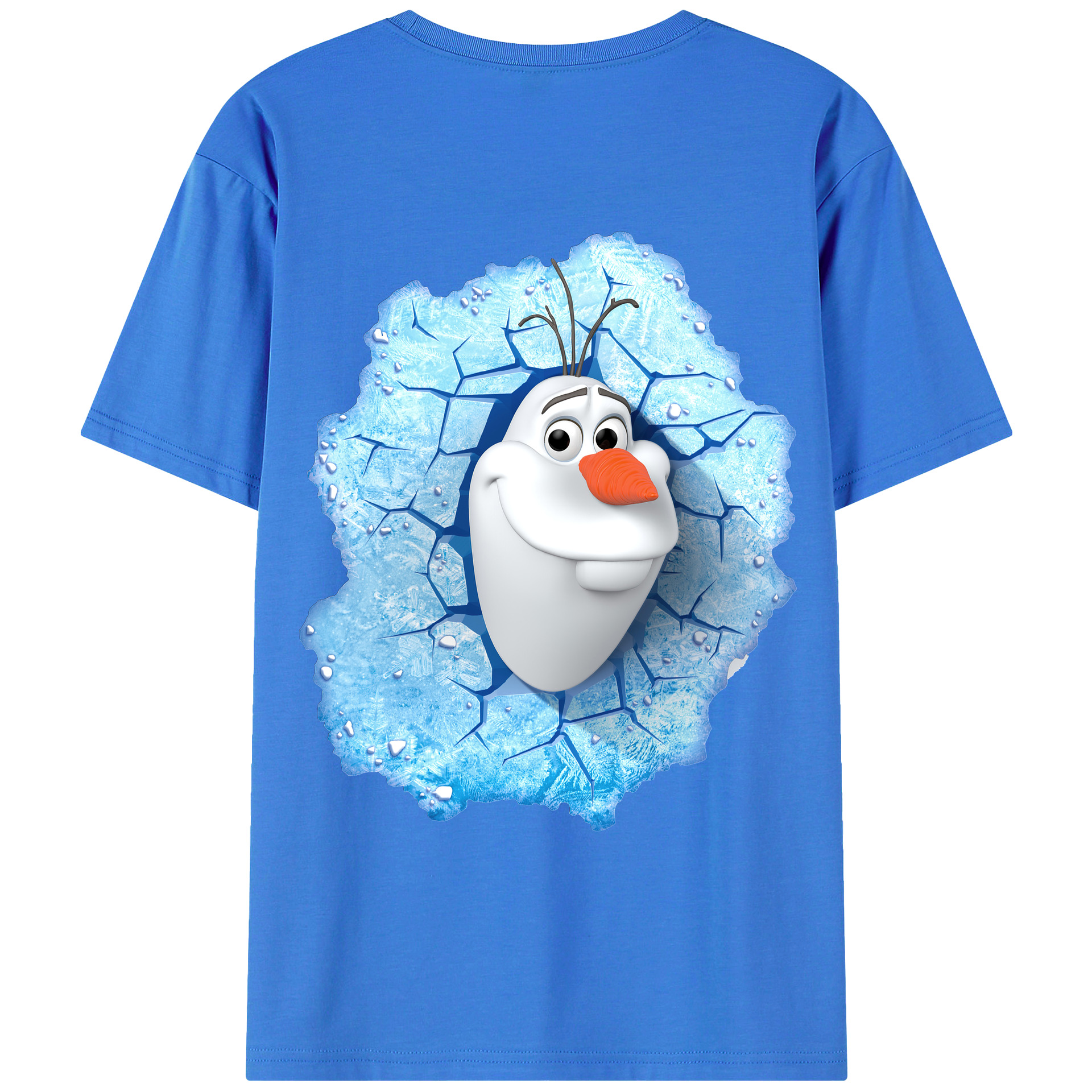 （画像用） アナと雪の女王 アンナ エルサ Frozen Anna Elsa 綿100％ メンズ半袖Tシャツ（バックプリント） 通気性